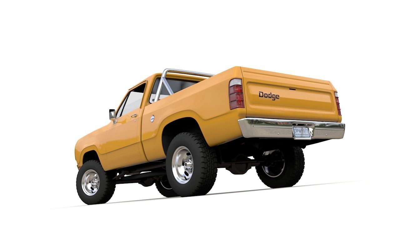 DODGE POWER WAGON W200 1977 3D model_12