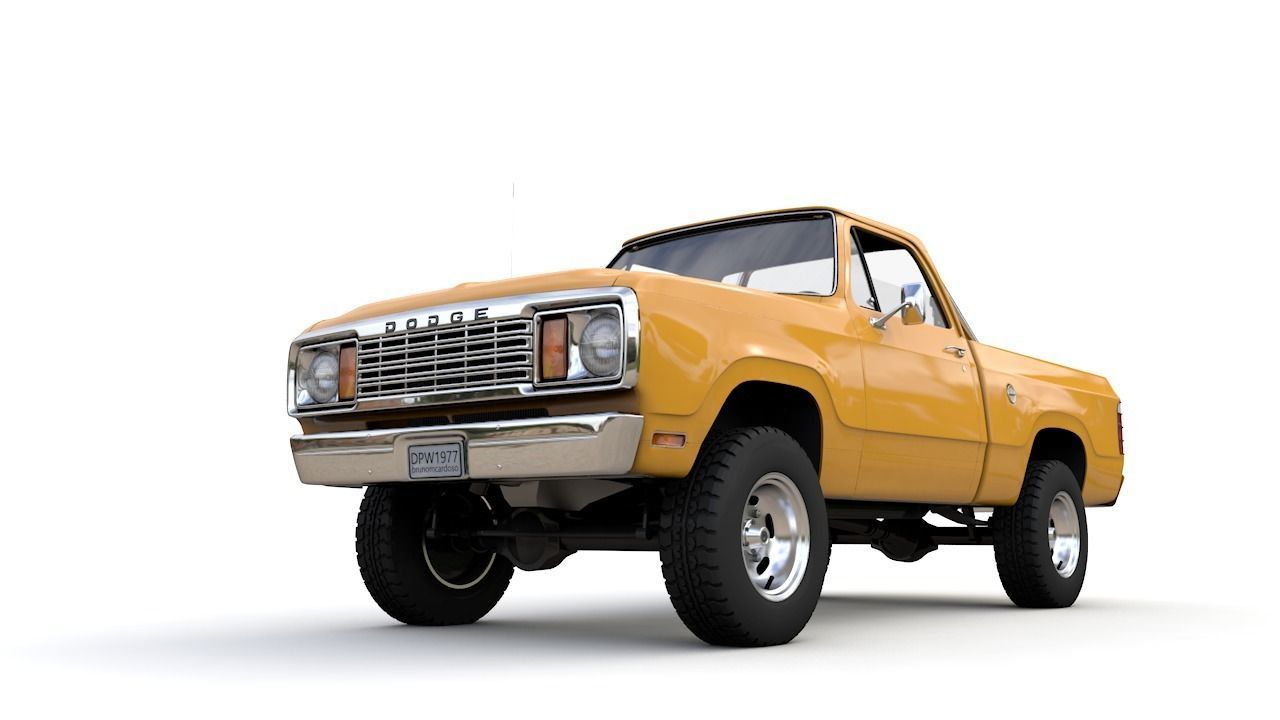 DODGE POWER WAGON W200 1977 3D model_14