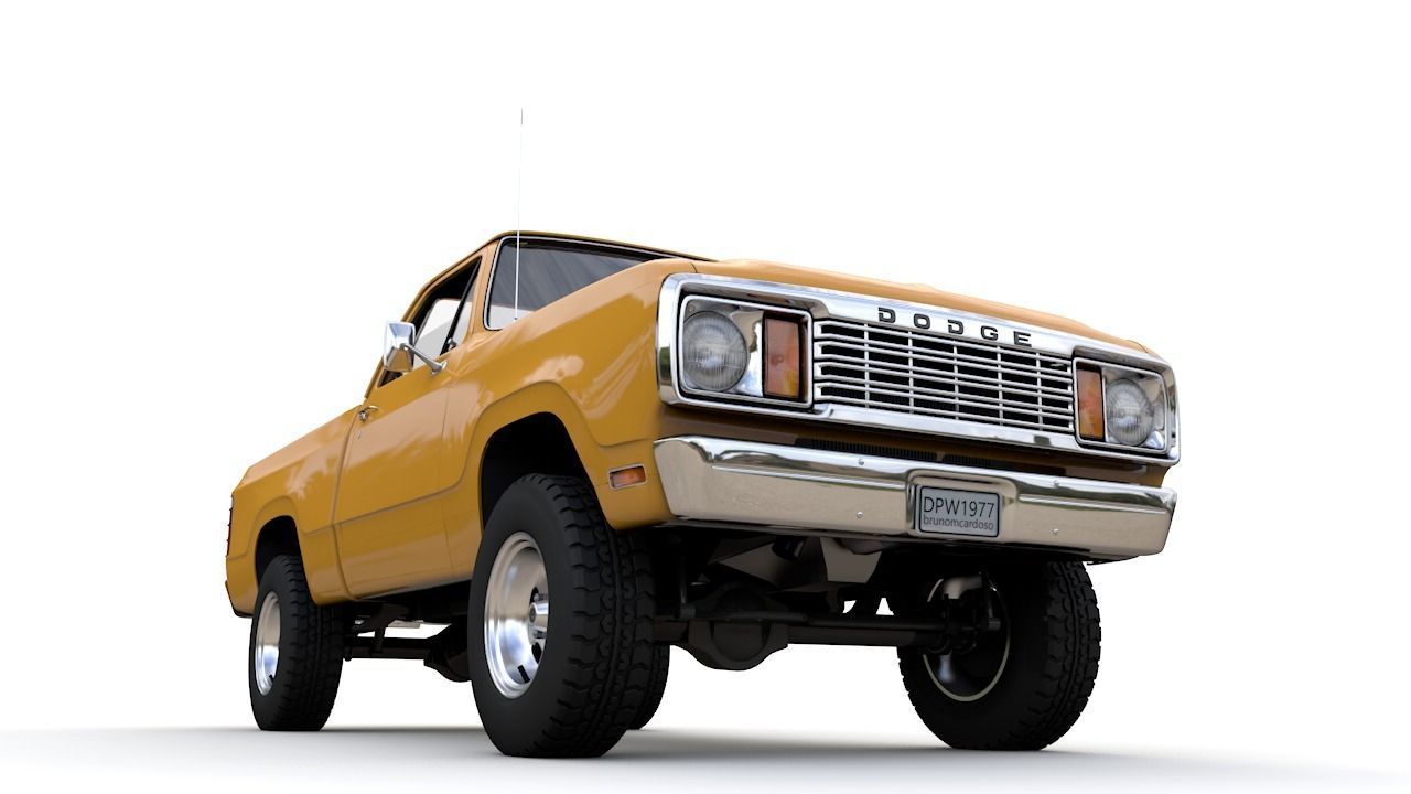DODGE POWER WAGON W200 1977 3D model_2