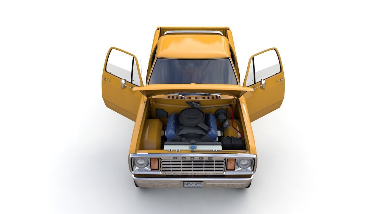 DODGE POWER WAGON W200 1977 3D model_4