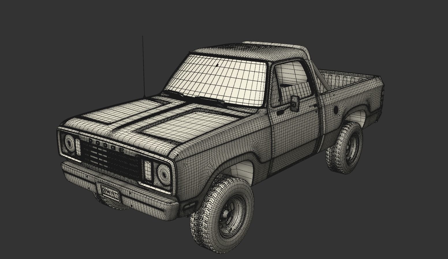 DODGE POWER WAGON W200 1977 3D model_19
