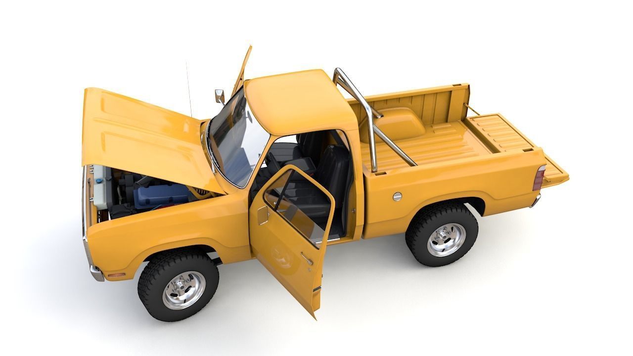 DODGE POWER WAGON W200 1977 3D model_9