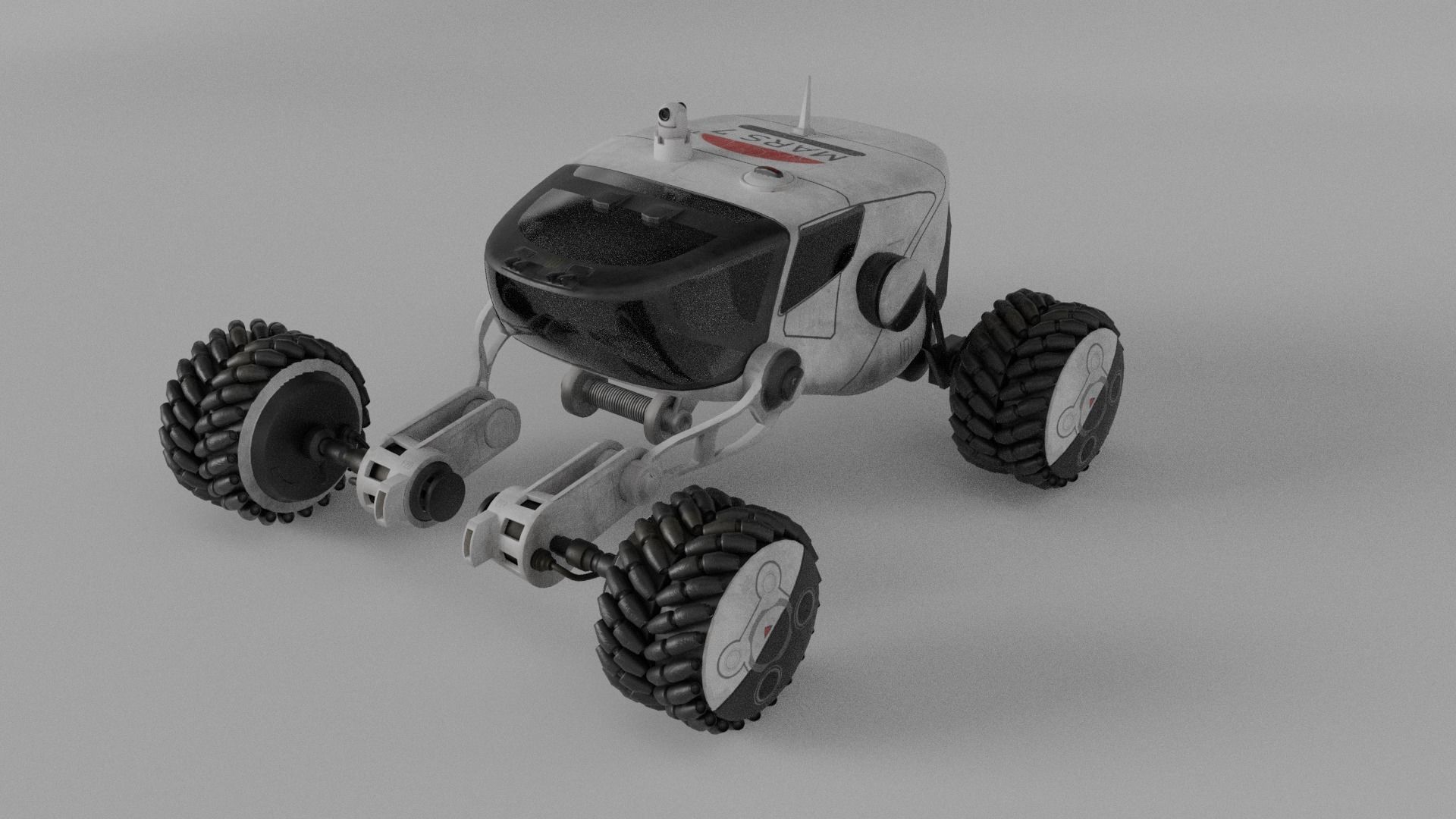 Mars Rover car 3D model_2