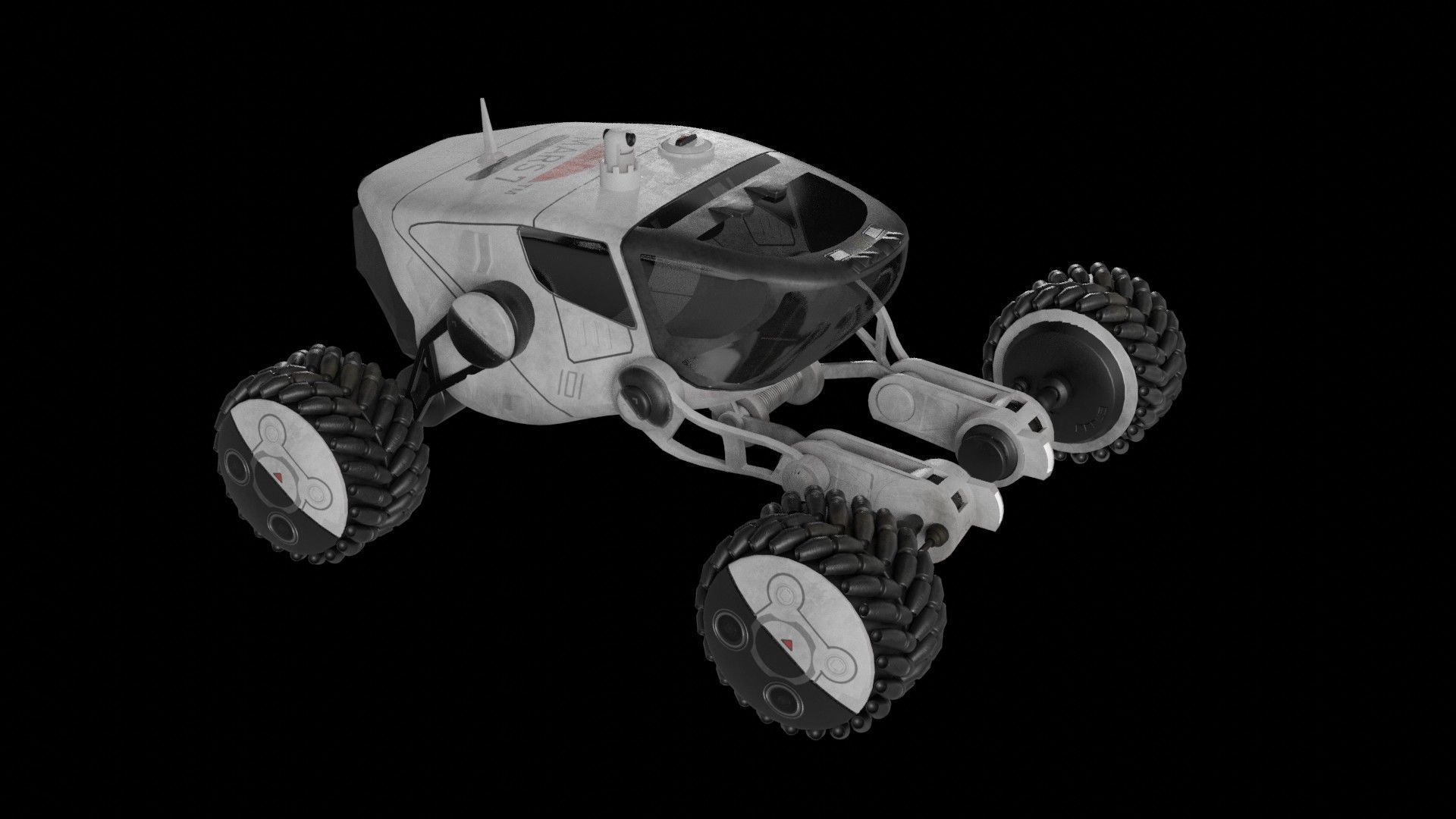 Mars Rover car 3D model_10