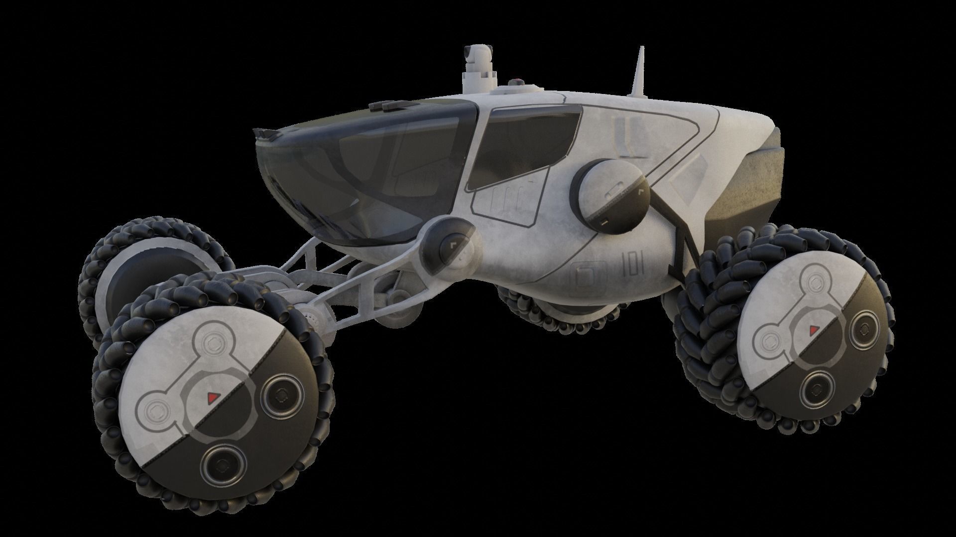 Mars Rover car 3D model_4