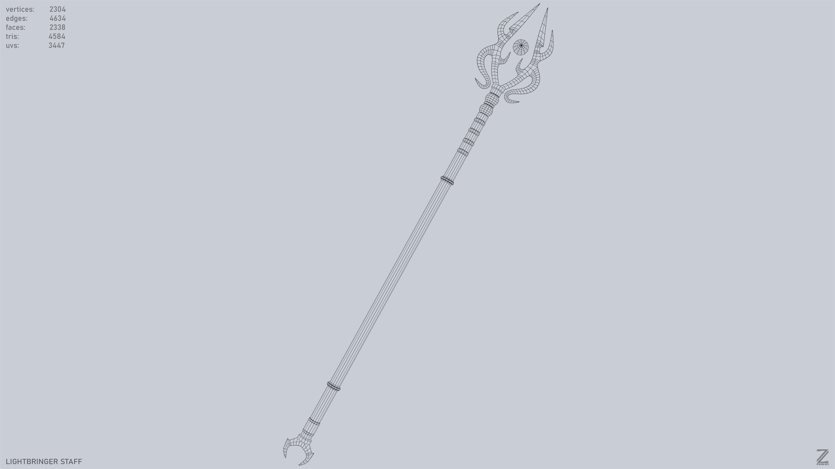 Lightbringer staff Low-poly 3D model_15