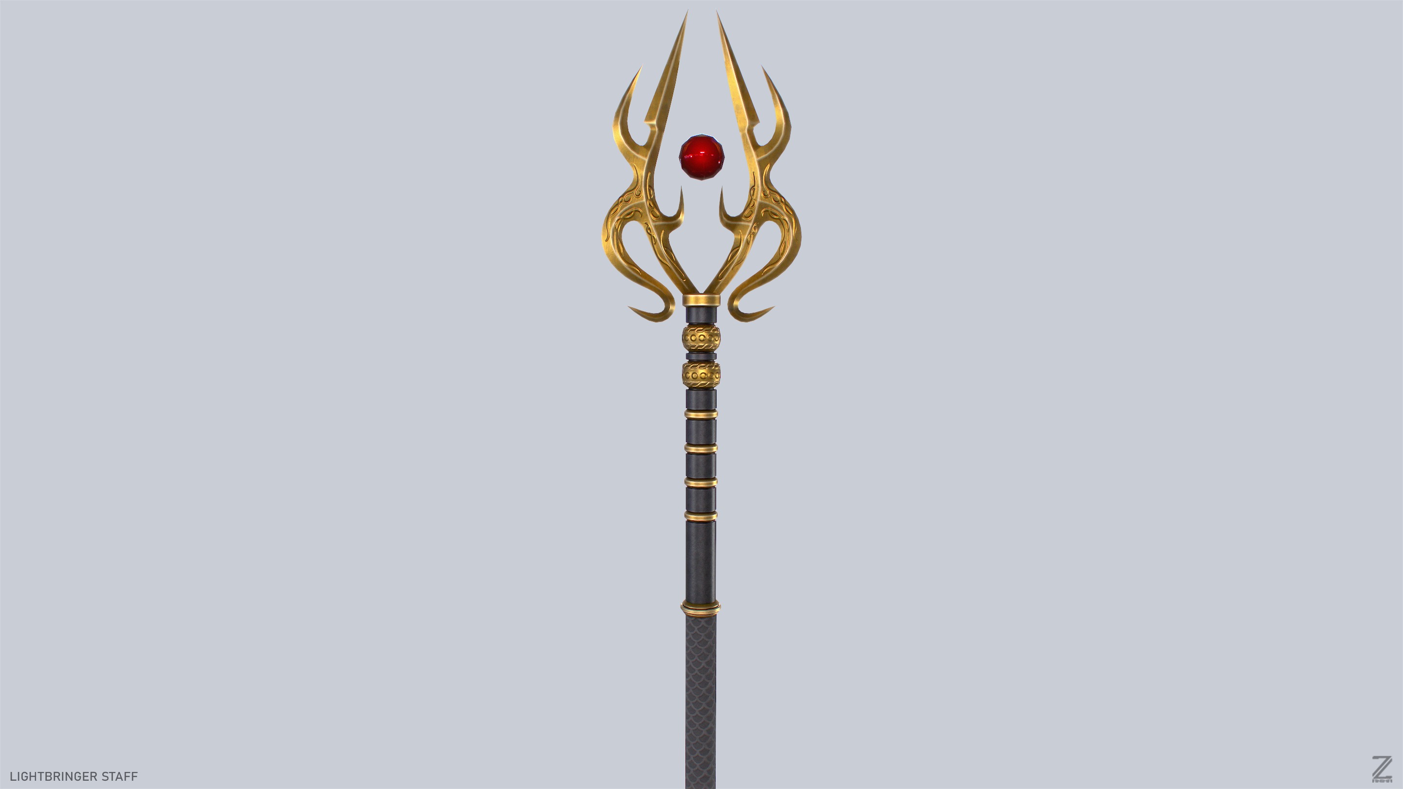 Lightbringer staff Low-poly 3D model_2