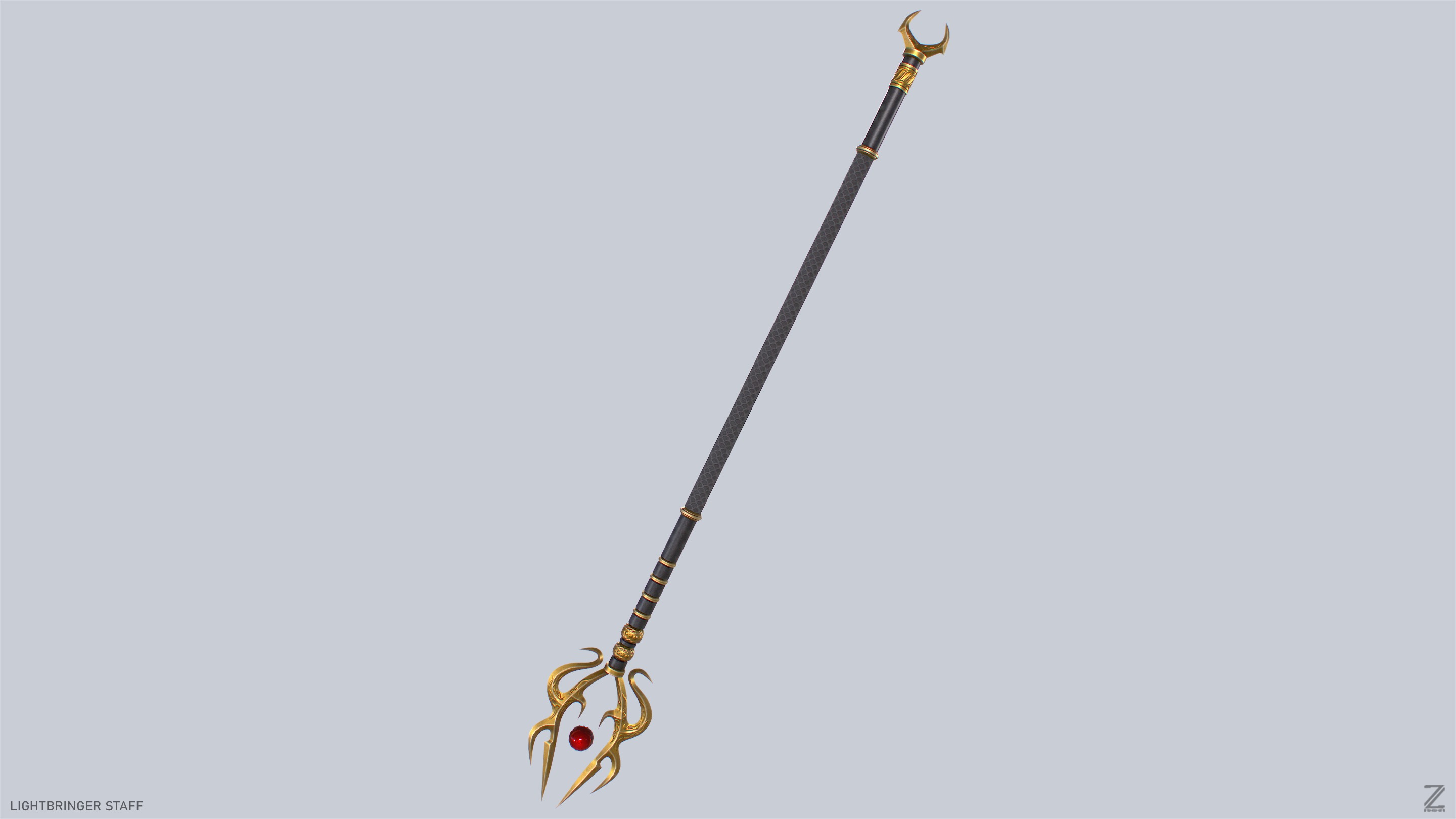 Lightbringer staff Low-poly 3D model_8