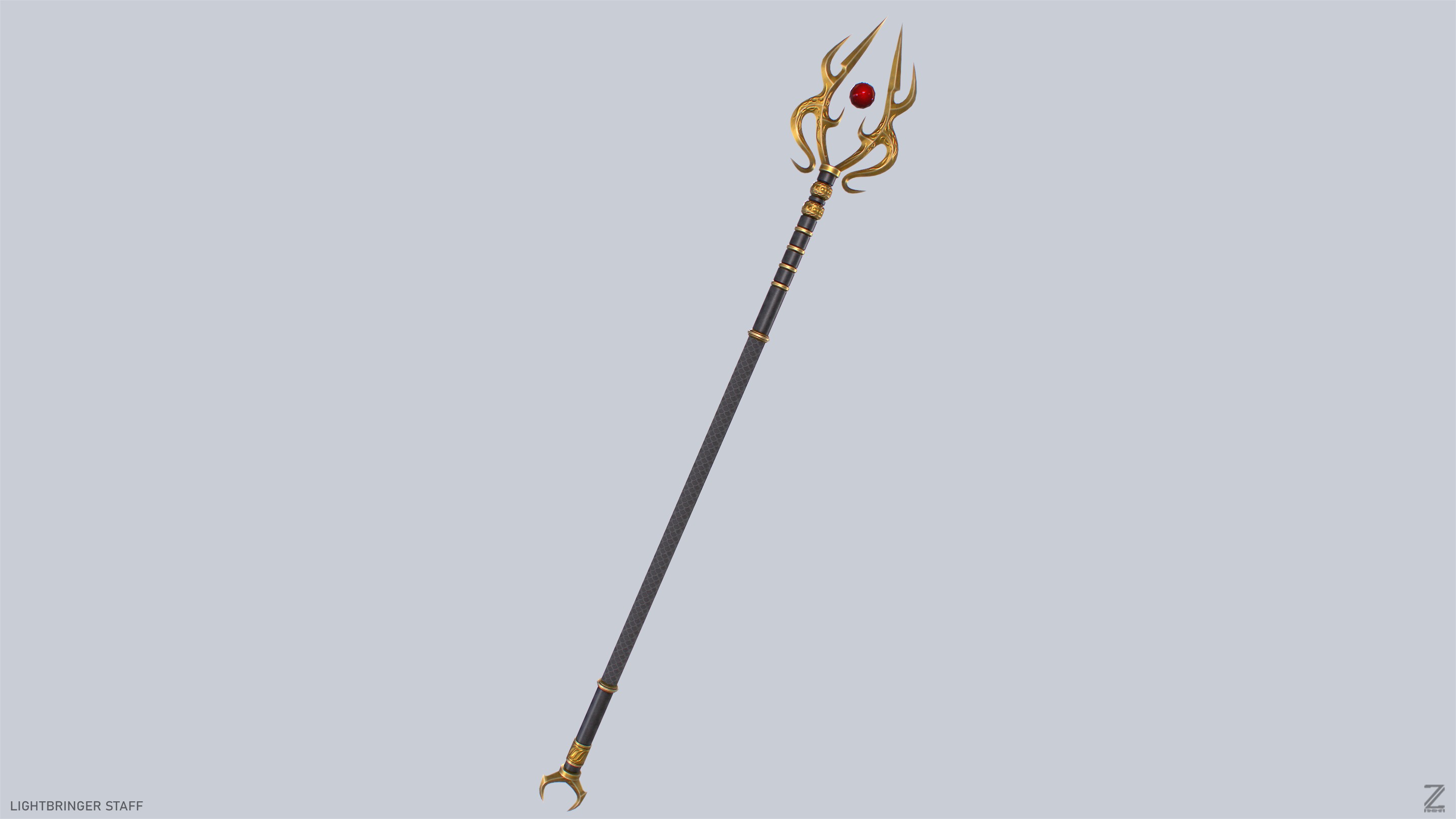 Lightbringer staff Low-poly 3D model_6