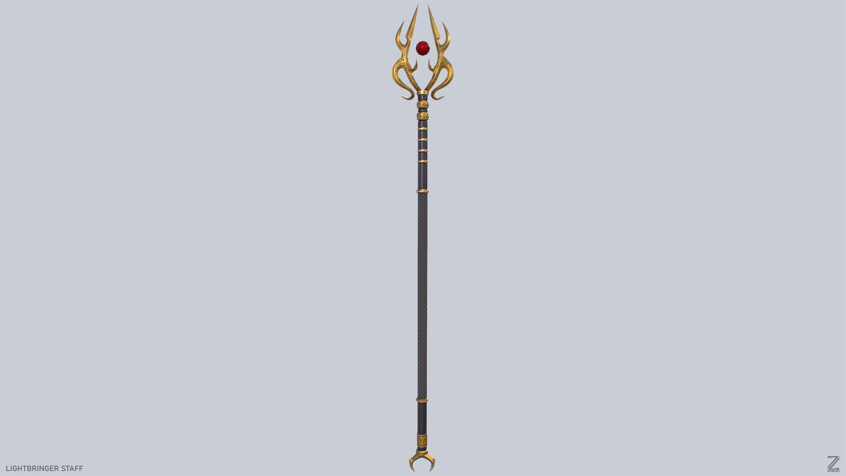 Lightbringer staff Low-poly 3D model_5