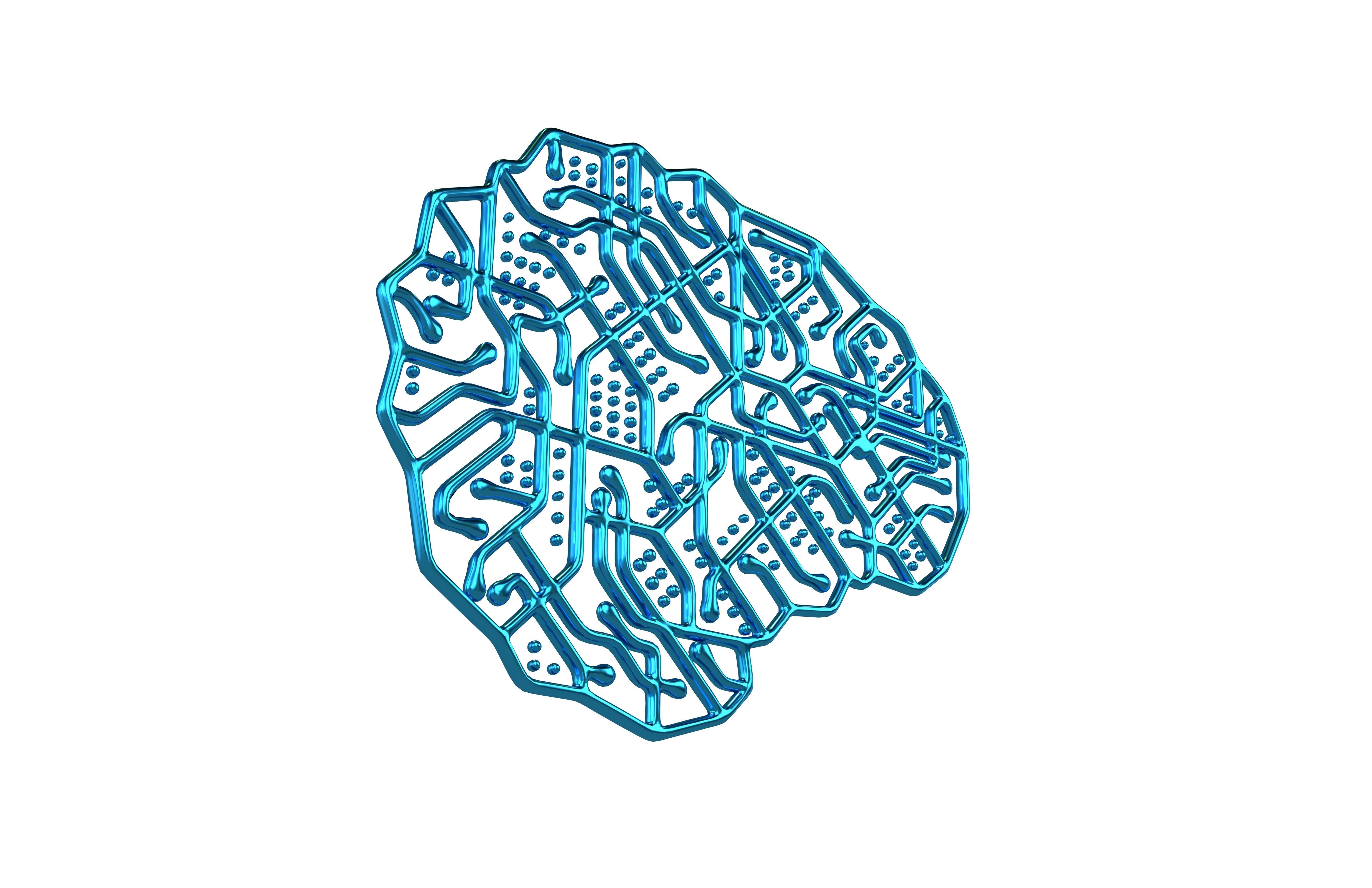 Electronic Circuit Brain v1 005 Low-poly 3D model_1