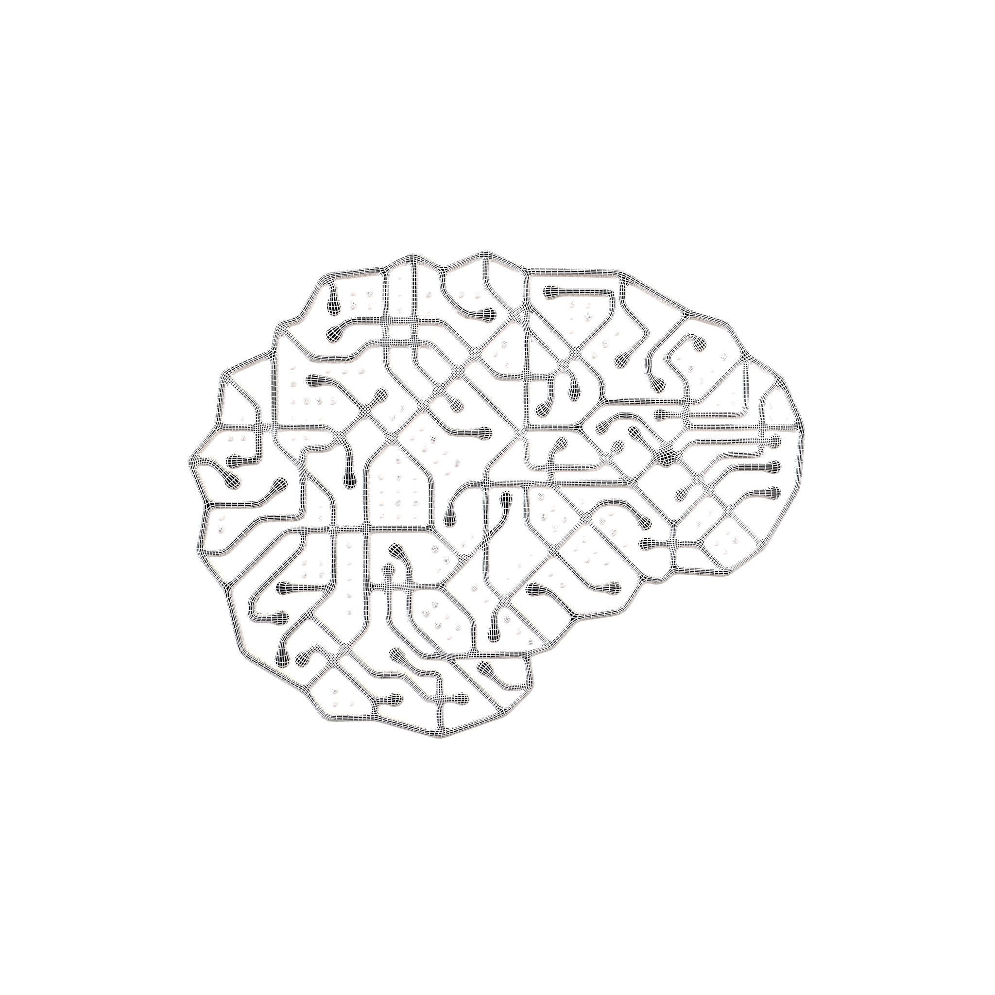Electronic Circuit Brain v1 005 Low-poly 3D model_4