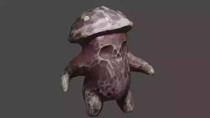 Blindy mushroom monster Free low-poly 3D model