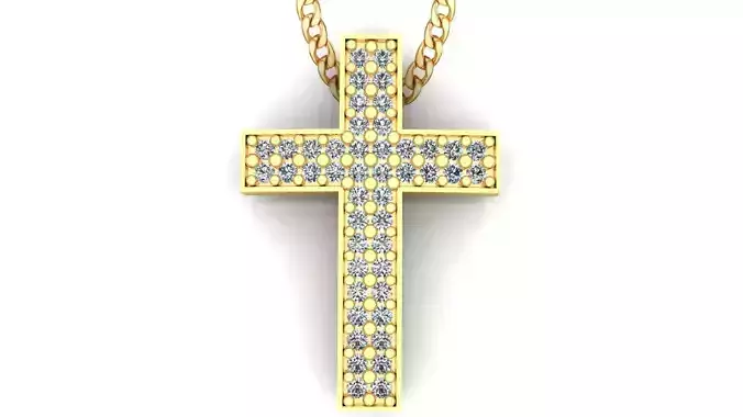 Cross pendant 3D print model