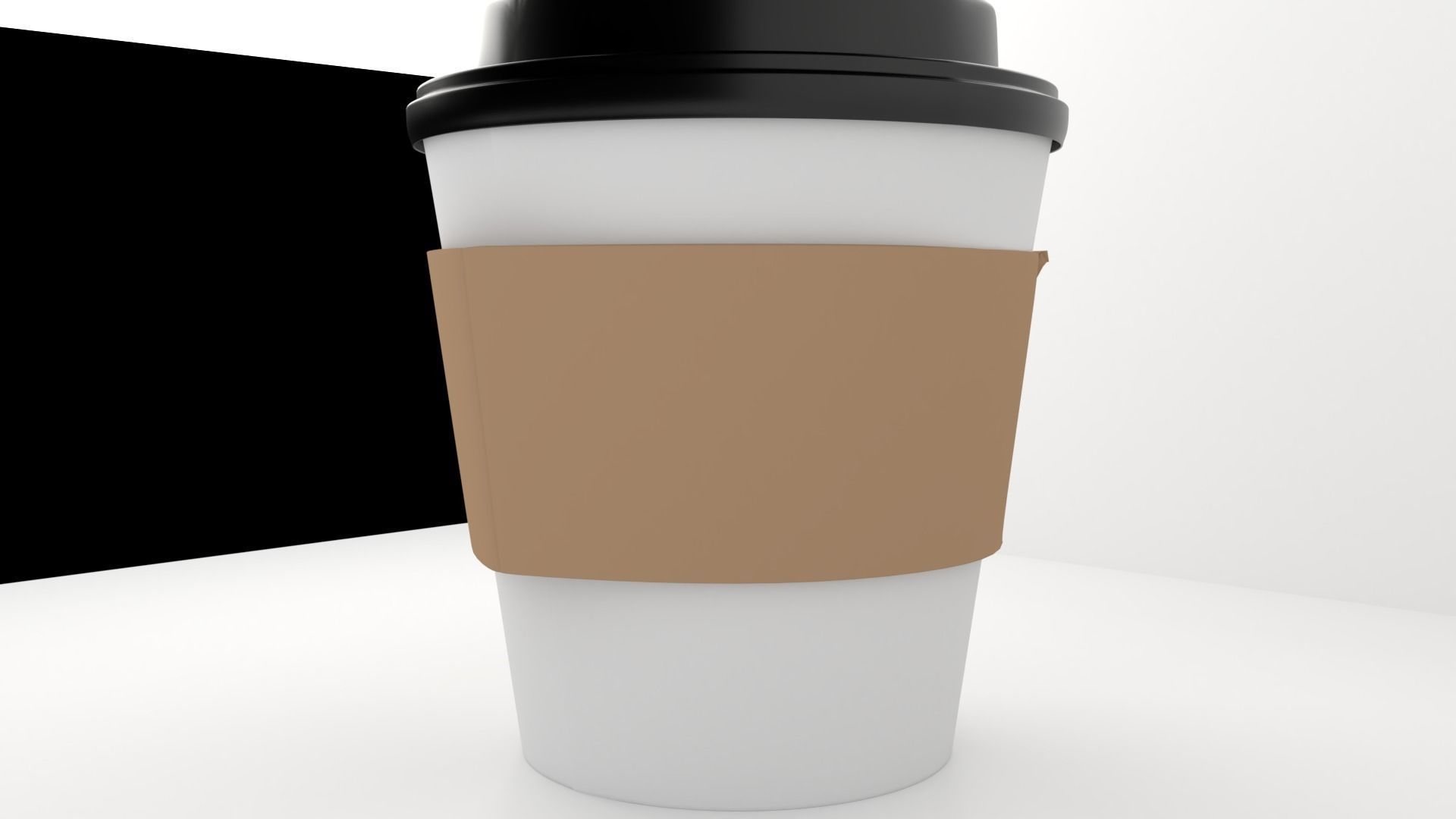 Small Paper Cup with Java Jacket and Stopper 3D model_4