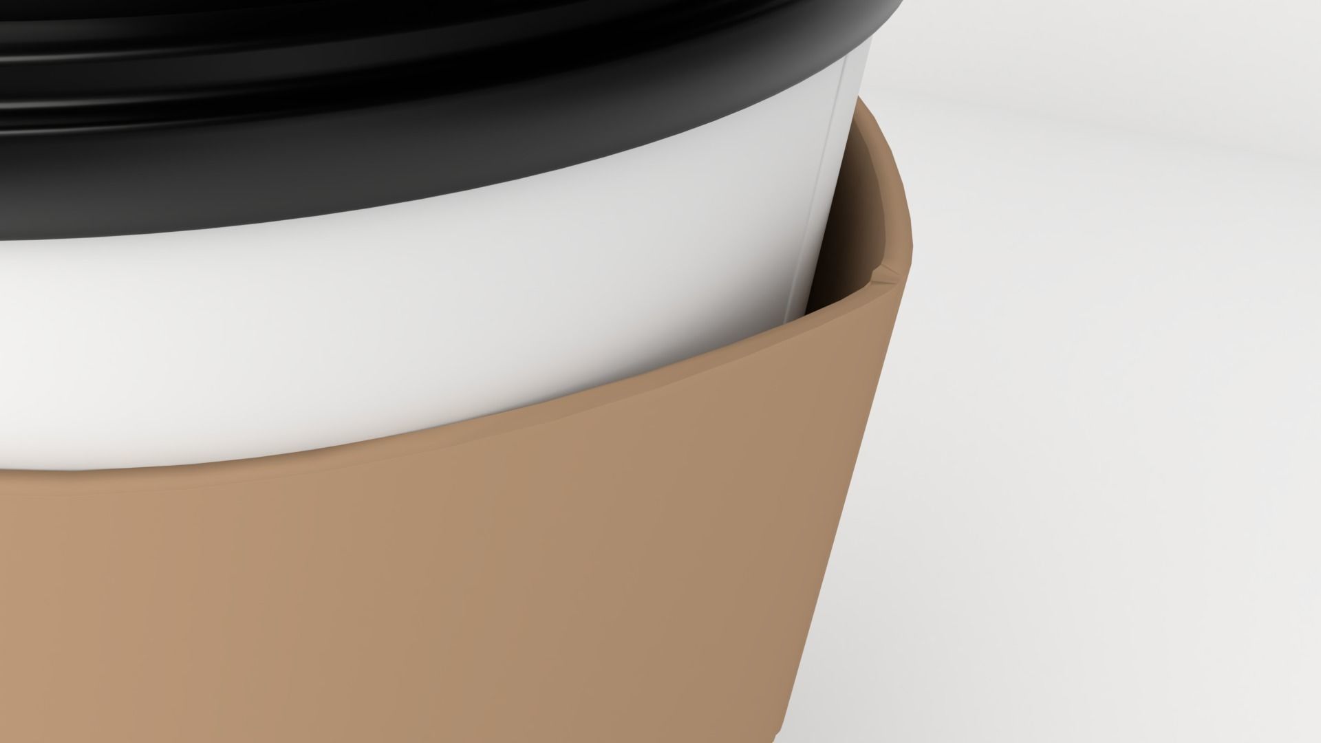 Small Paper Cup with Java Jacket and Stopper 3D model_5