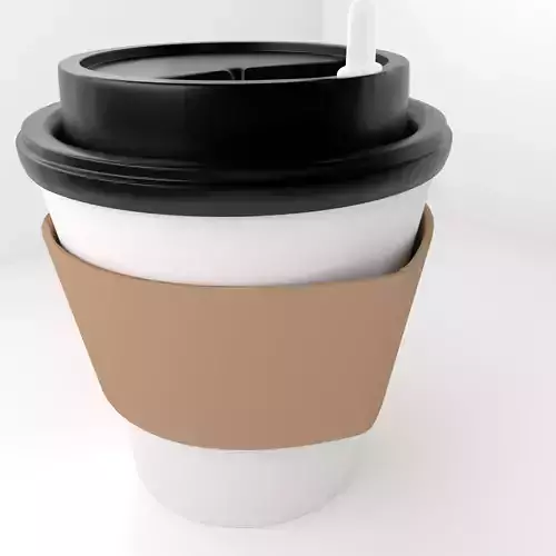 Small Paper Cup with Java Jacket and Stopper