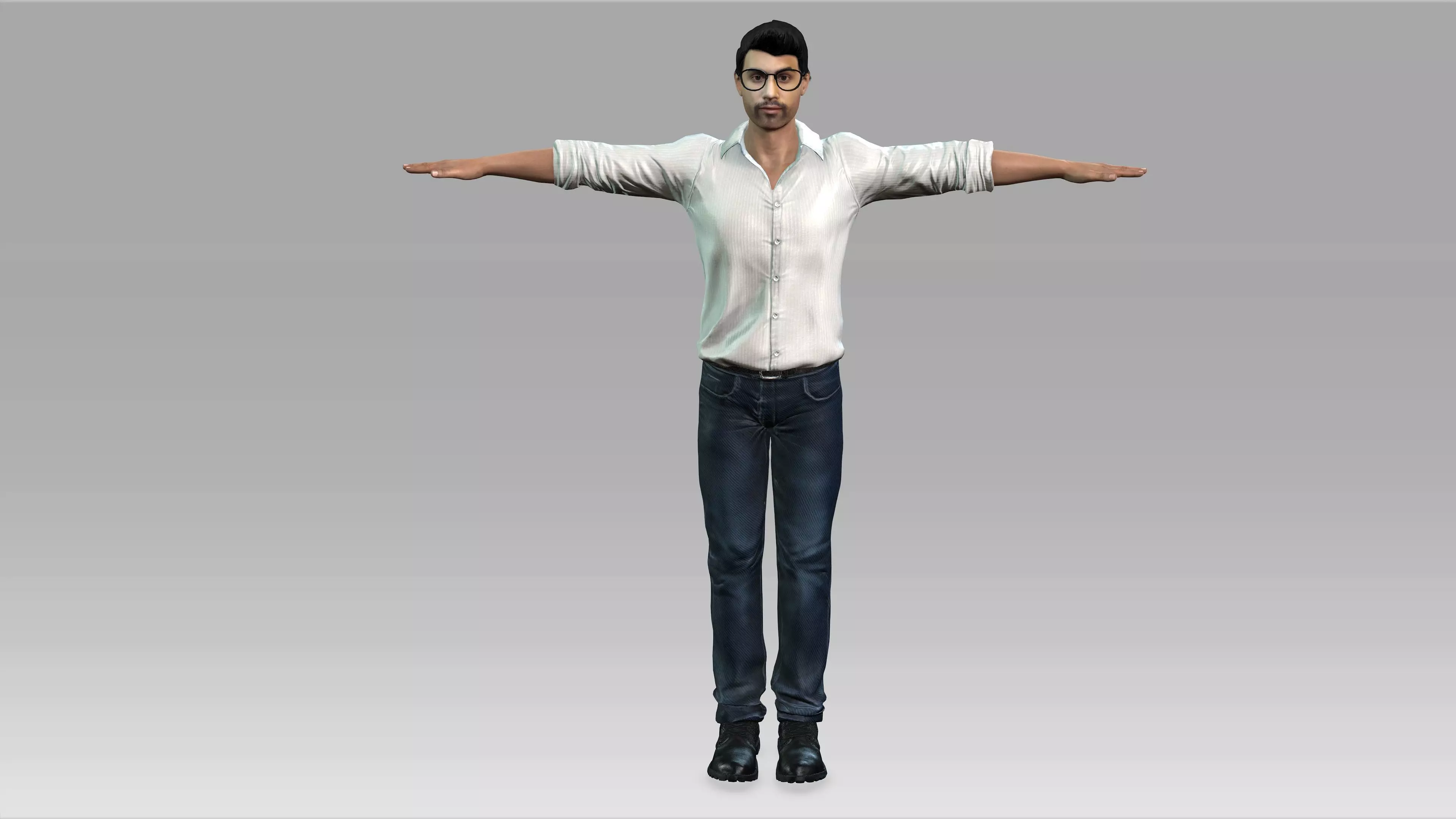 Man with Animation 3D model_0