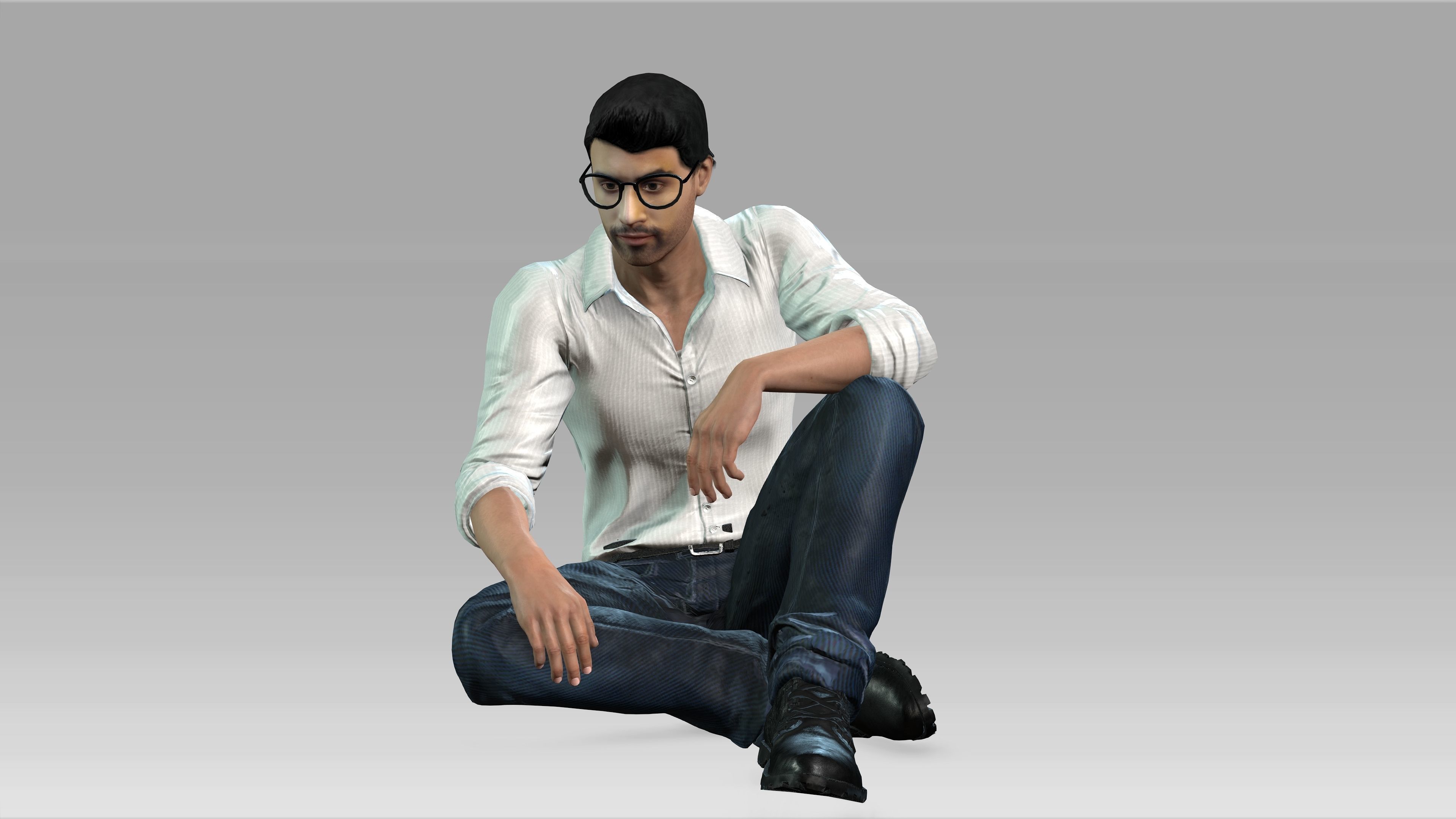 Man with Animation 3D model_9