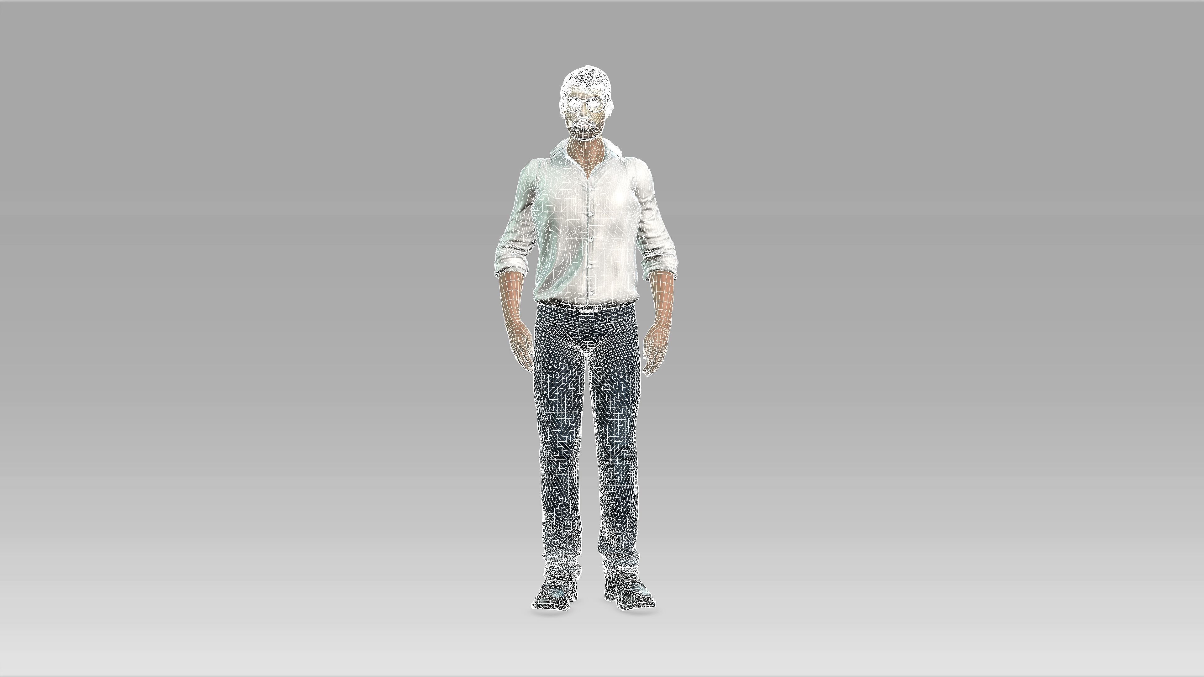 Man with Animation 3D model_11