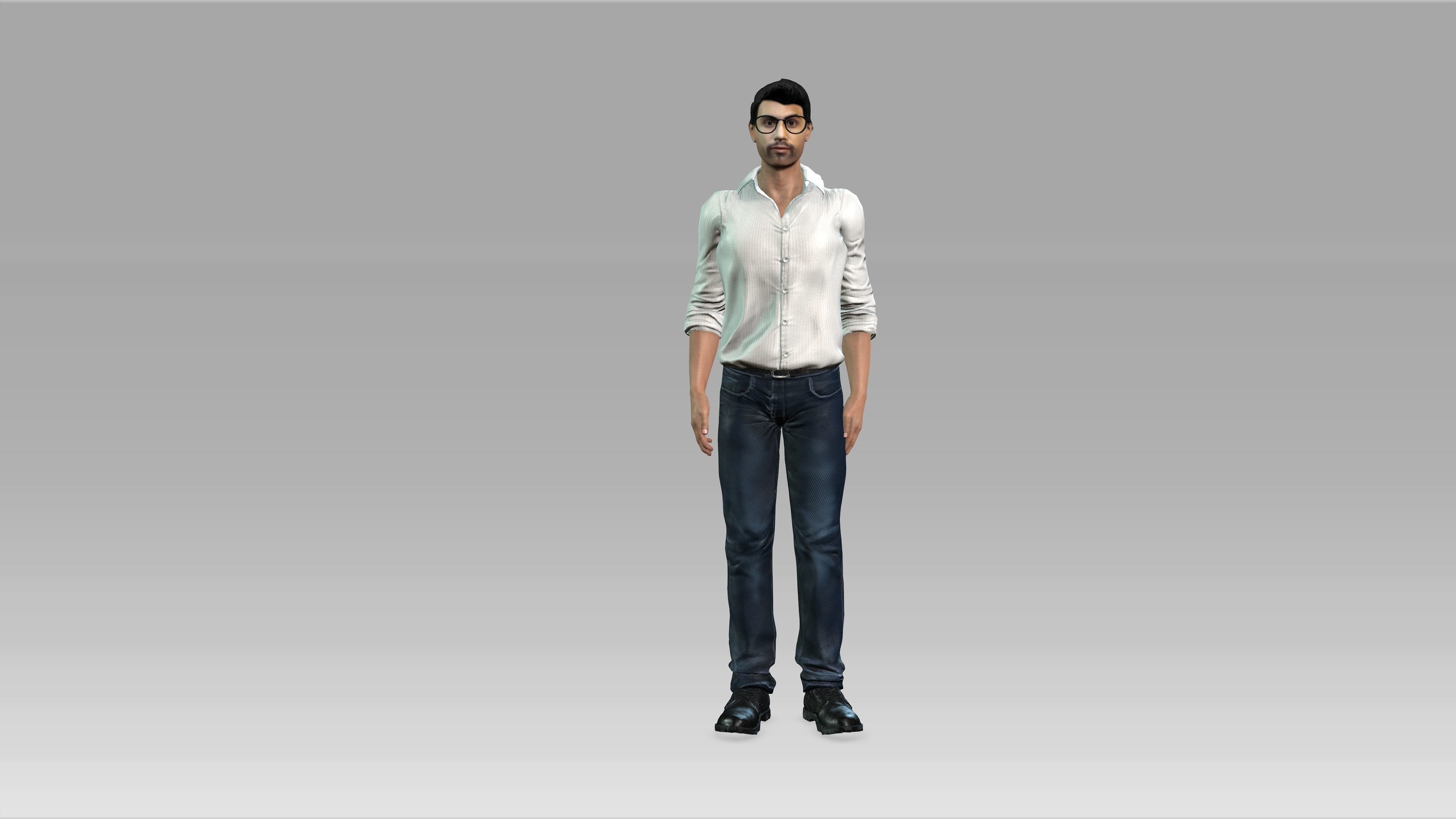 Man with Animation 3D model_3