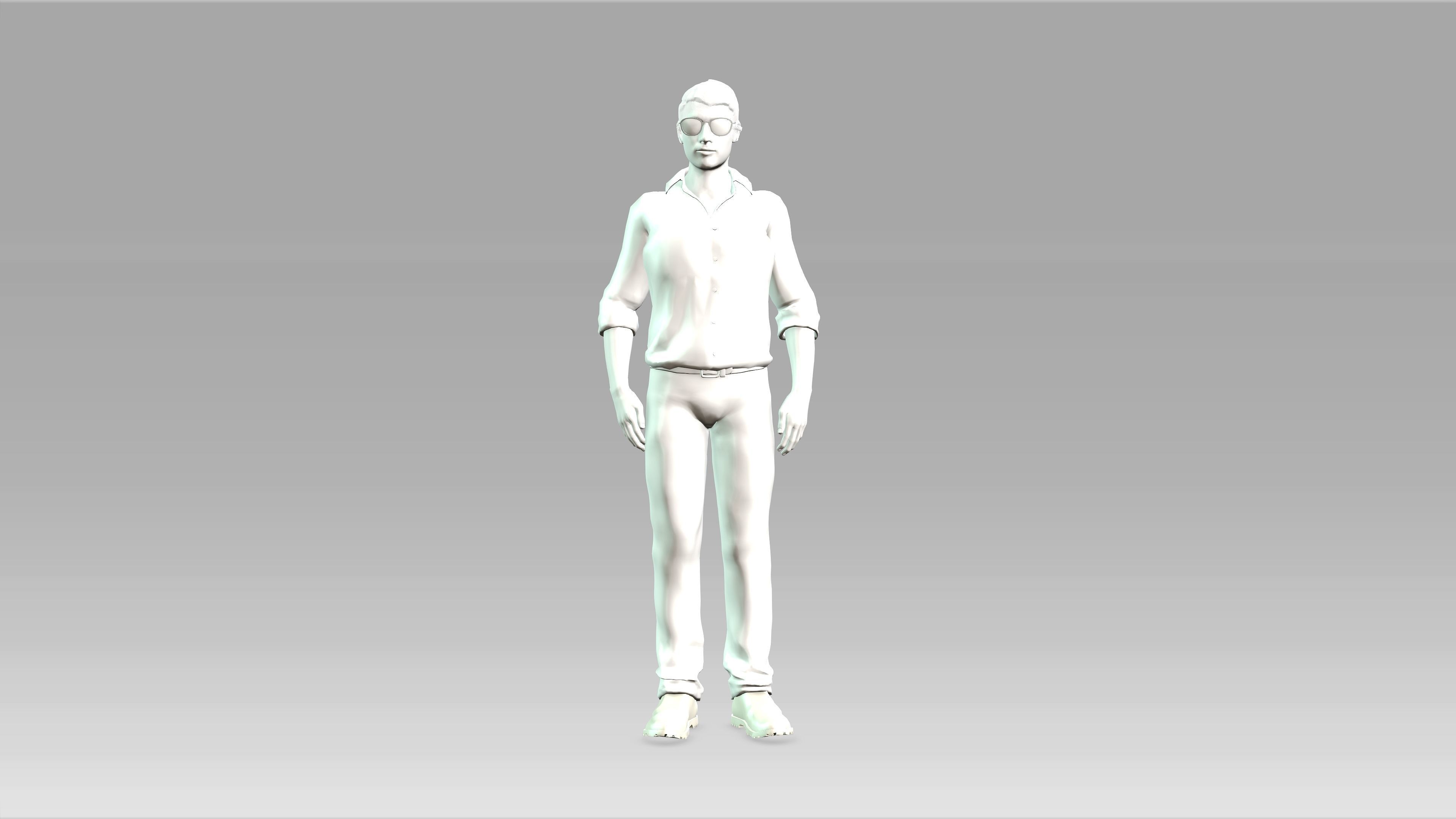 Man with Animation 3D model_10