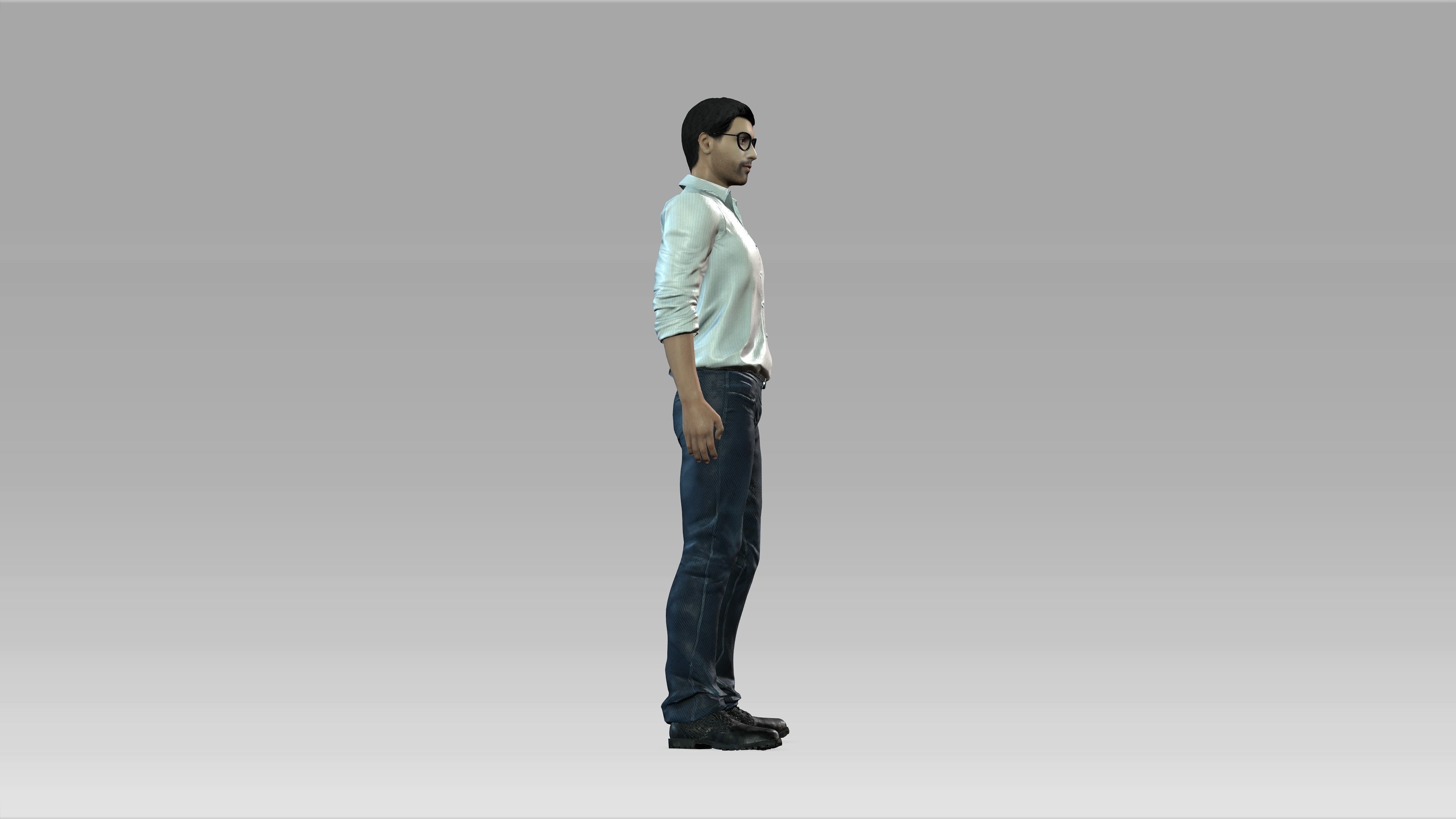 Man with Animation 3D model_4