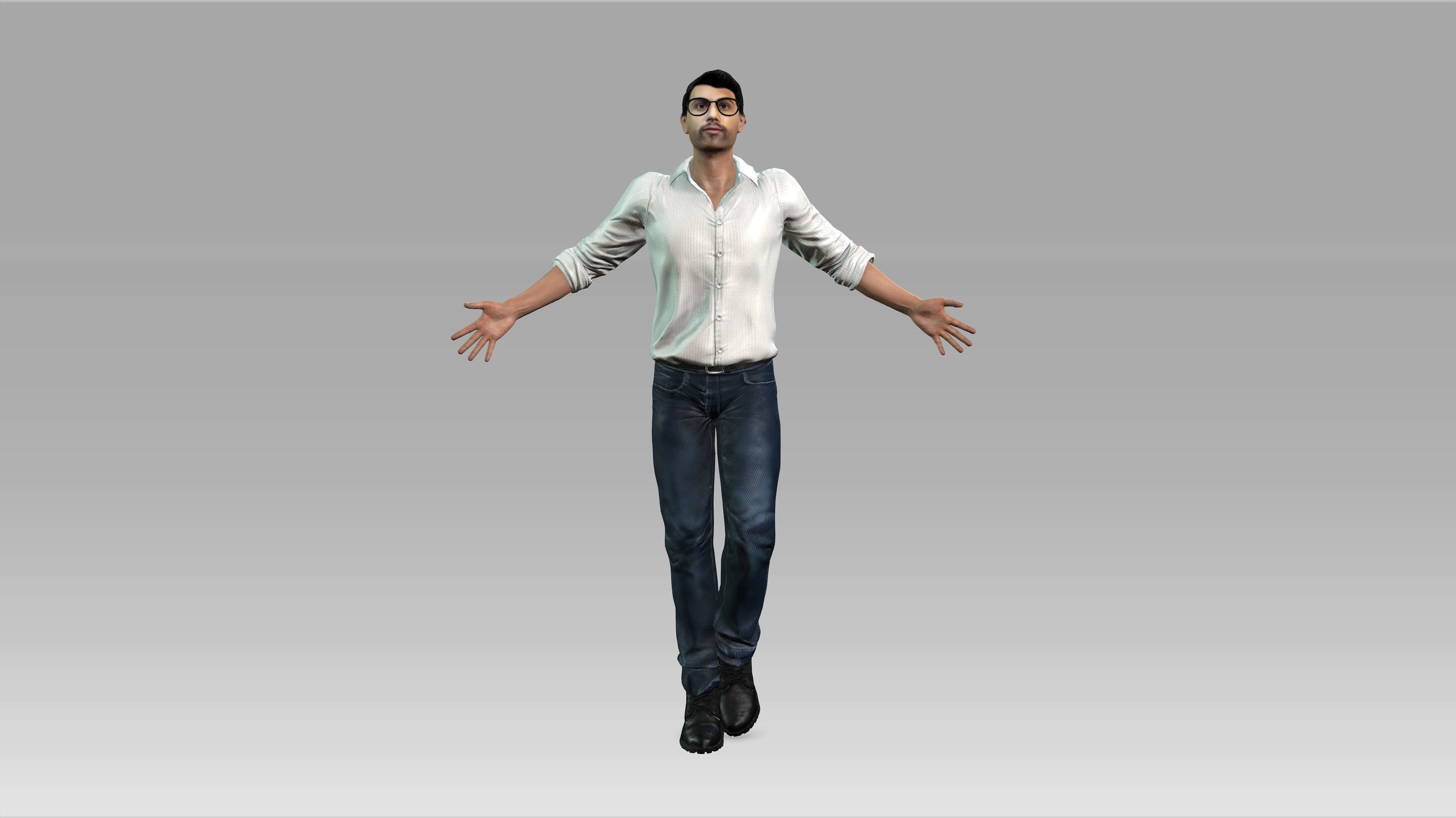 Man with Animation 3D model_7
