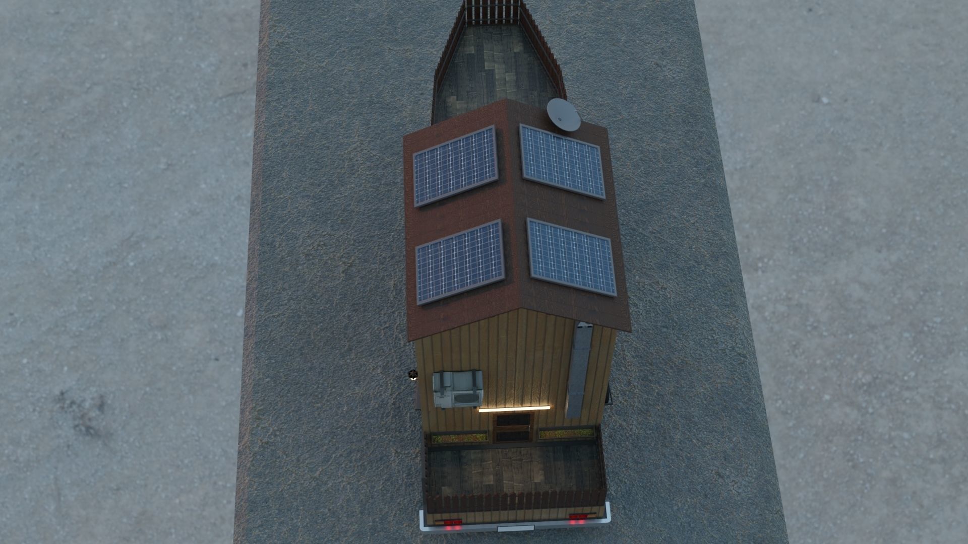 Caravan Truck House Low-poly 3D model Low-poly 3D model_5