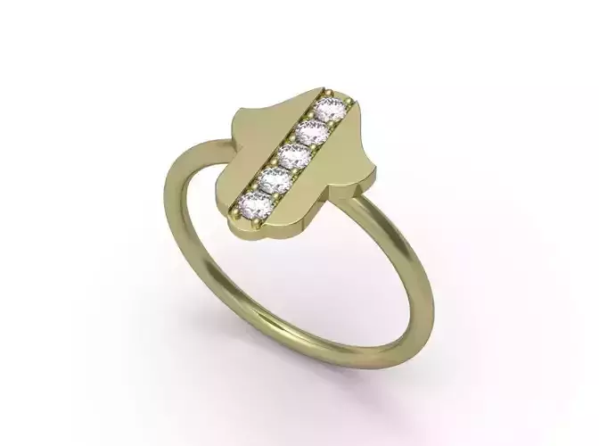 Diamond hand of fatima band US sizes 6 7 8 