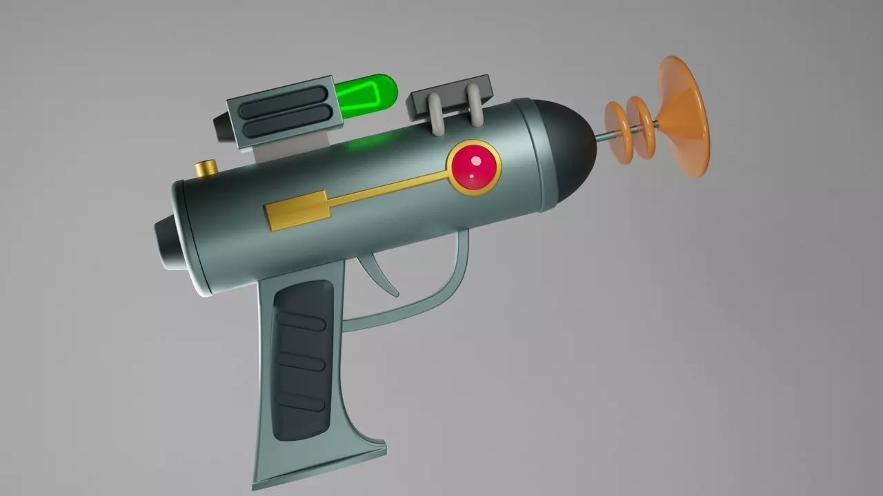 rick and morty gun prop cosplay 3d model Free 3D print model
