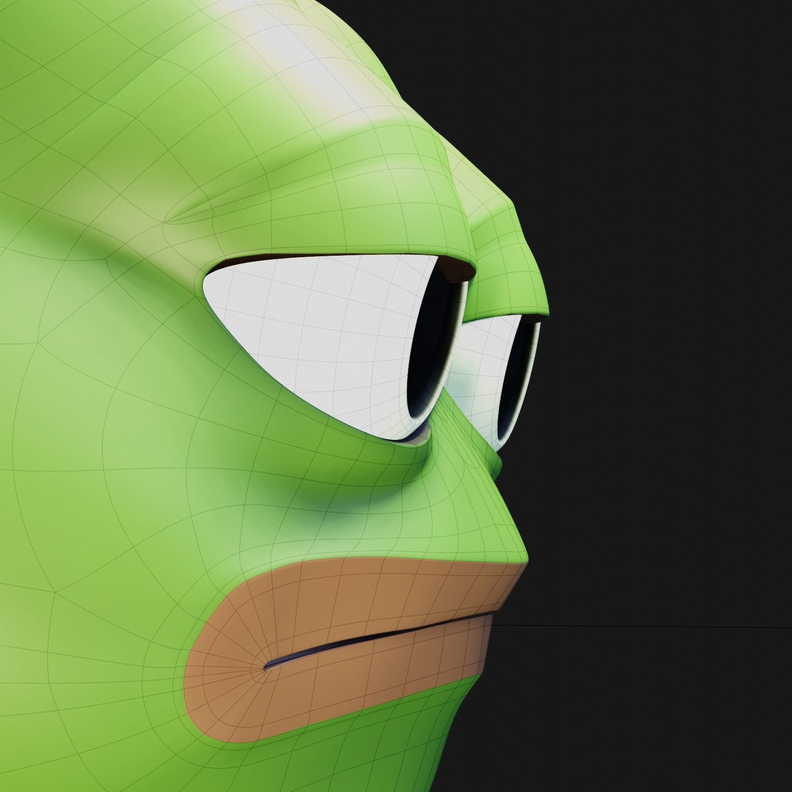 Unamused Pepe Low-poly 3D model_20