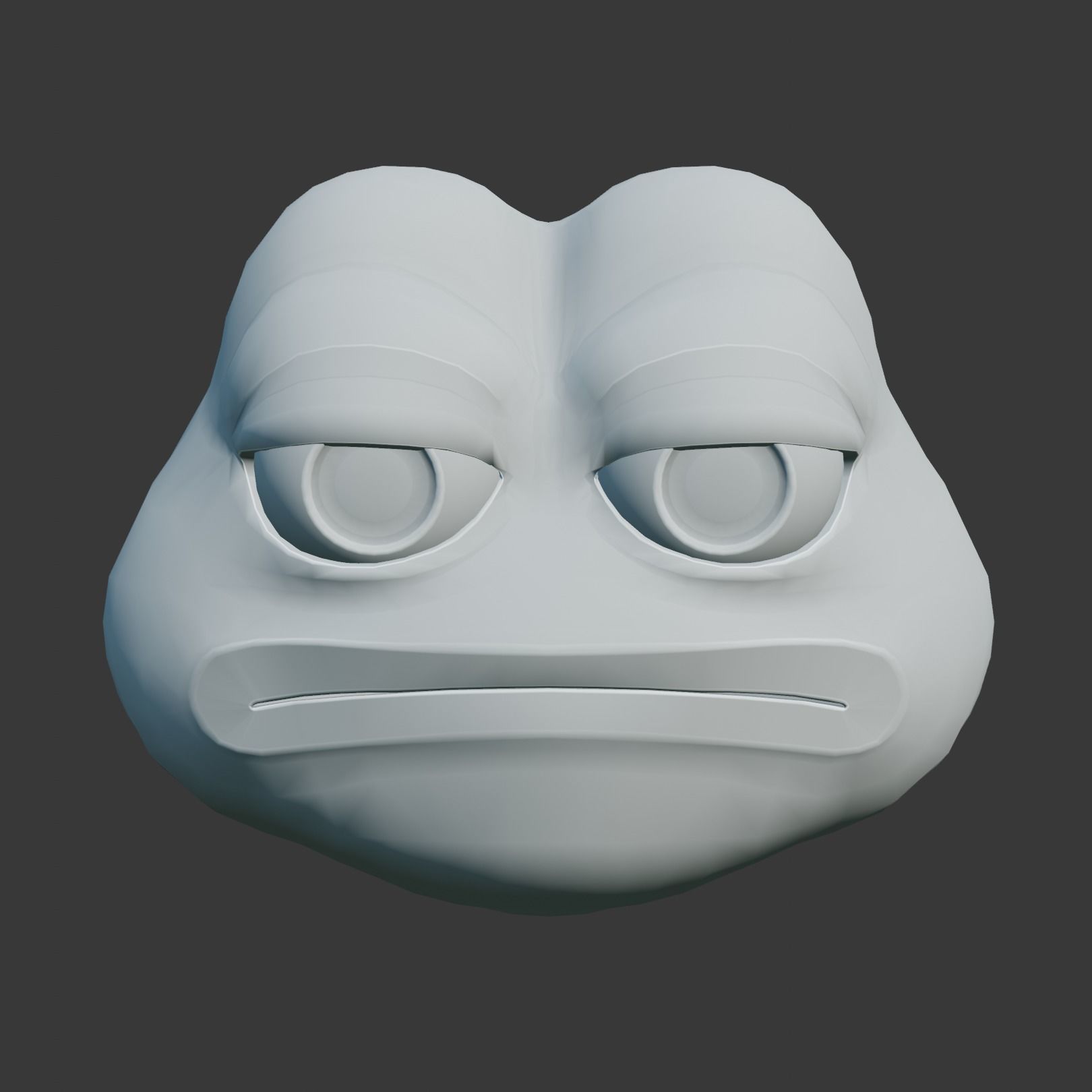 Unamused Pepe Low-poly 3D model_34