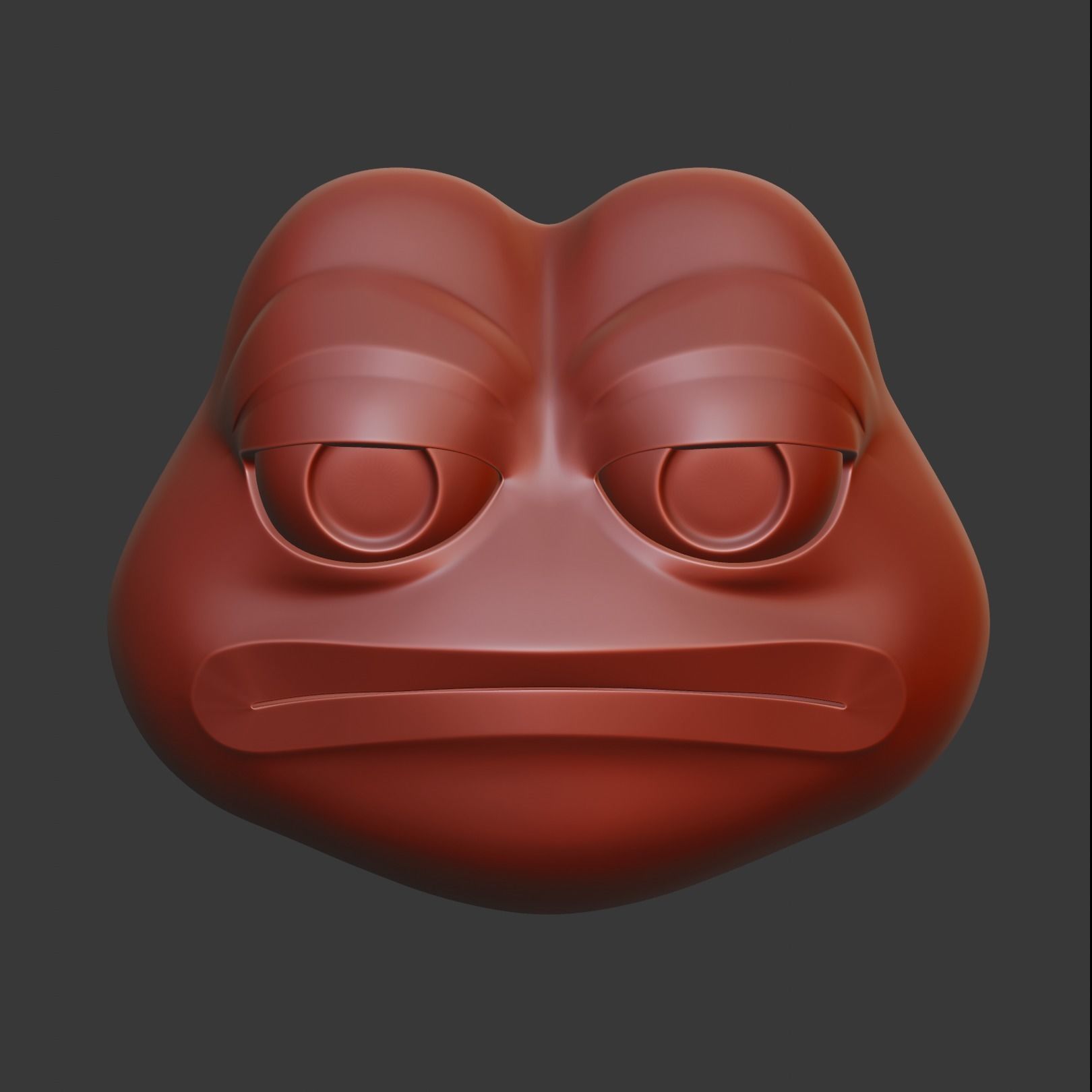 Unamused Pepe Low-poly 3D model_25