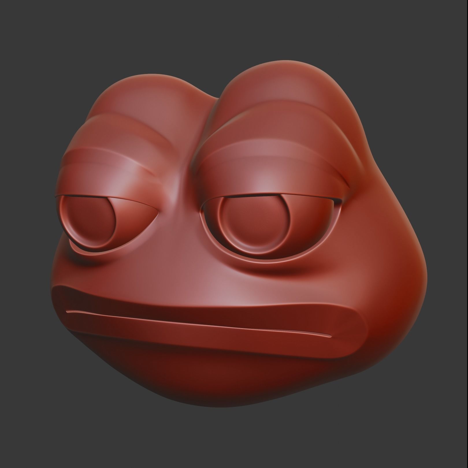 Unamused Pepe Low-poly 3D model_30