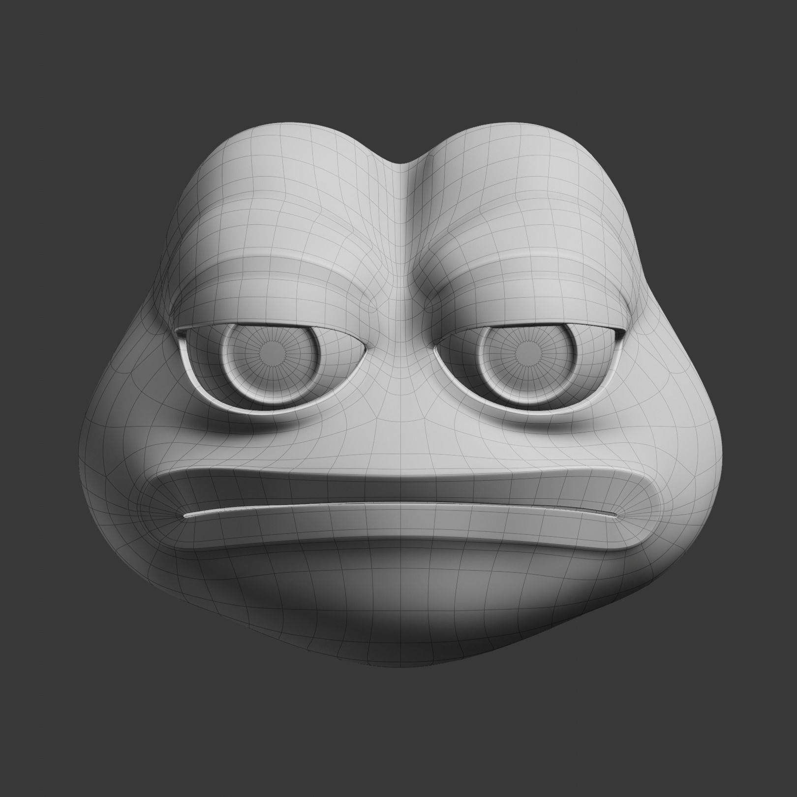 Unamused Pepe Low-poly 3D model_23