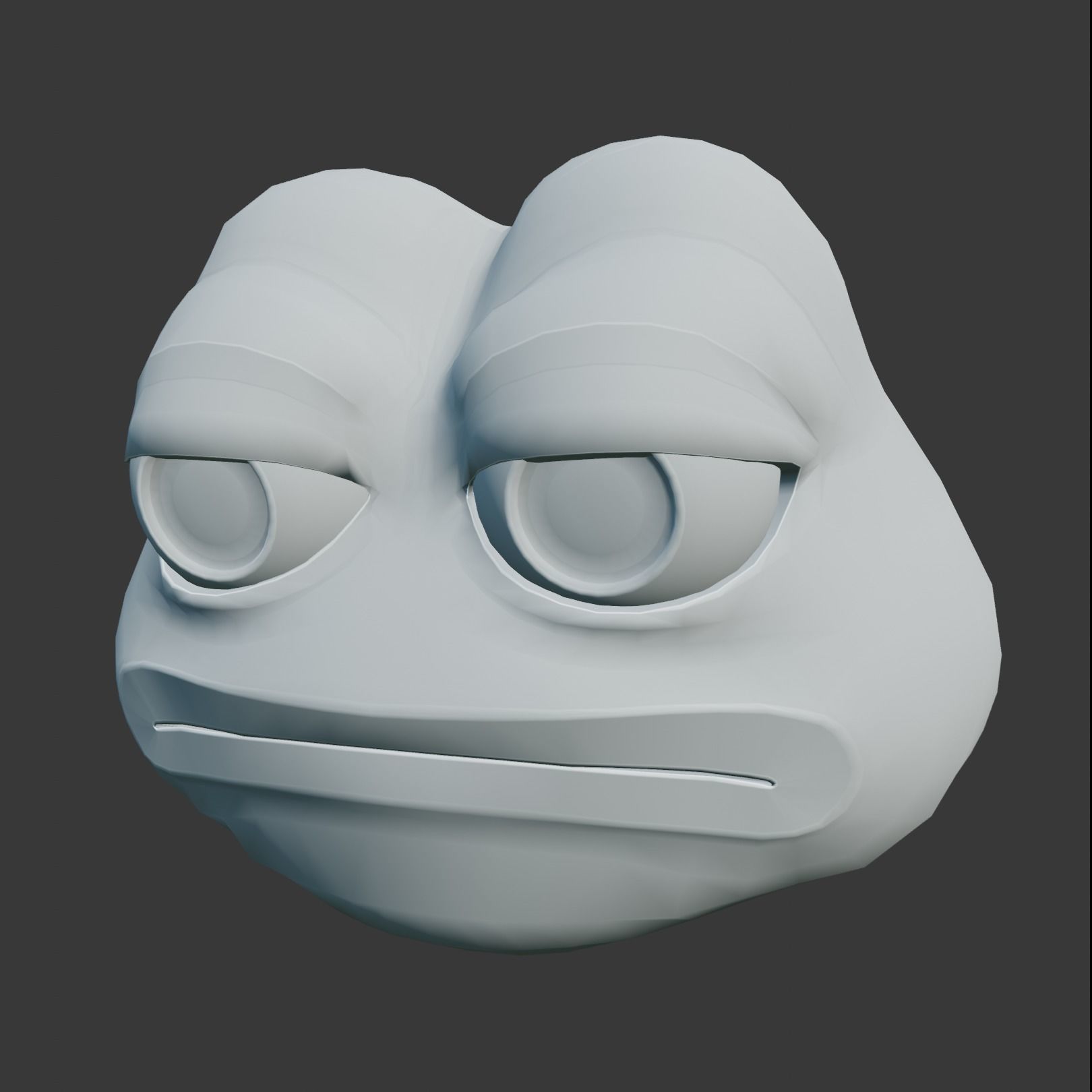 Unamused Pepe Low-poly 3D model_33