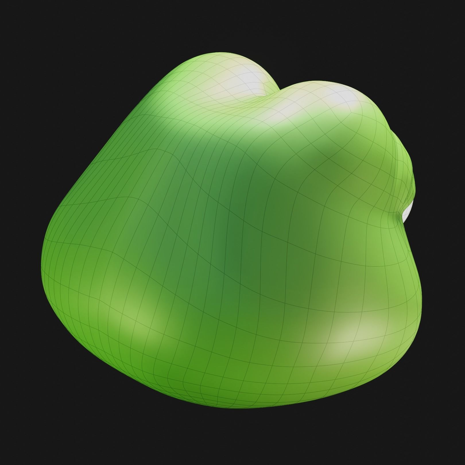 Unamused Pepe Low-poly 3D model_16