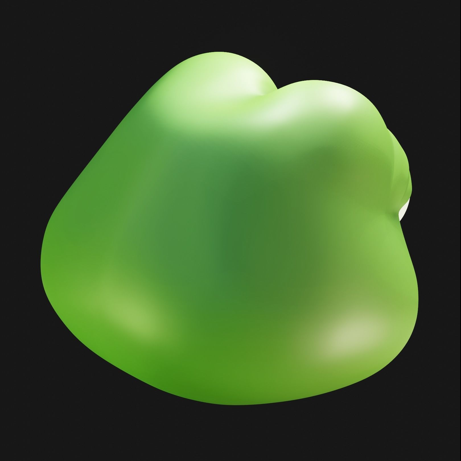 Unamused Pepe Low-poly 3D model_3