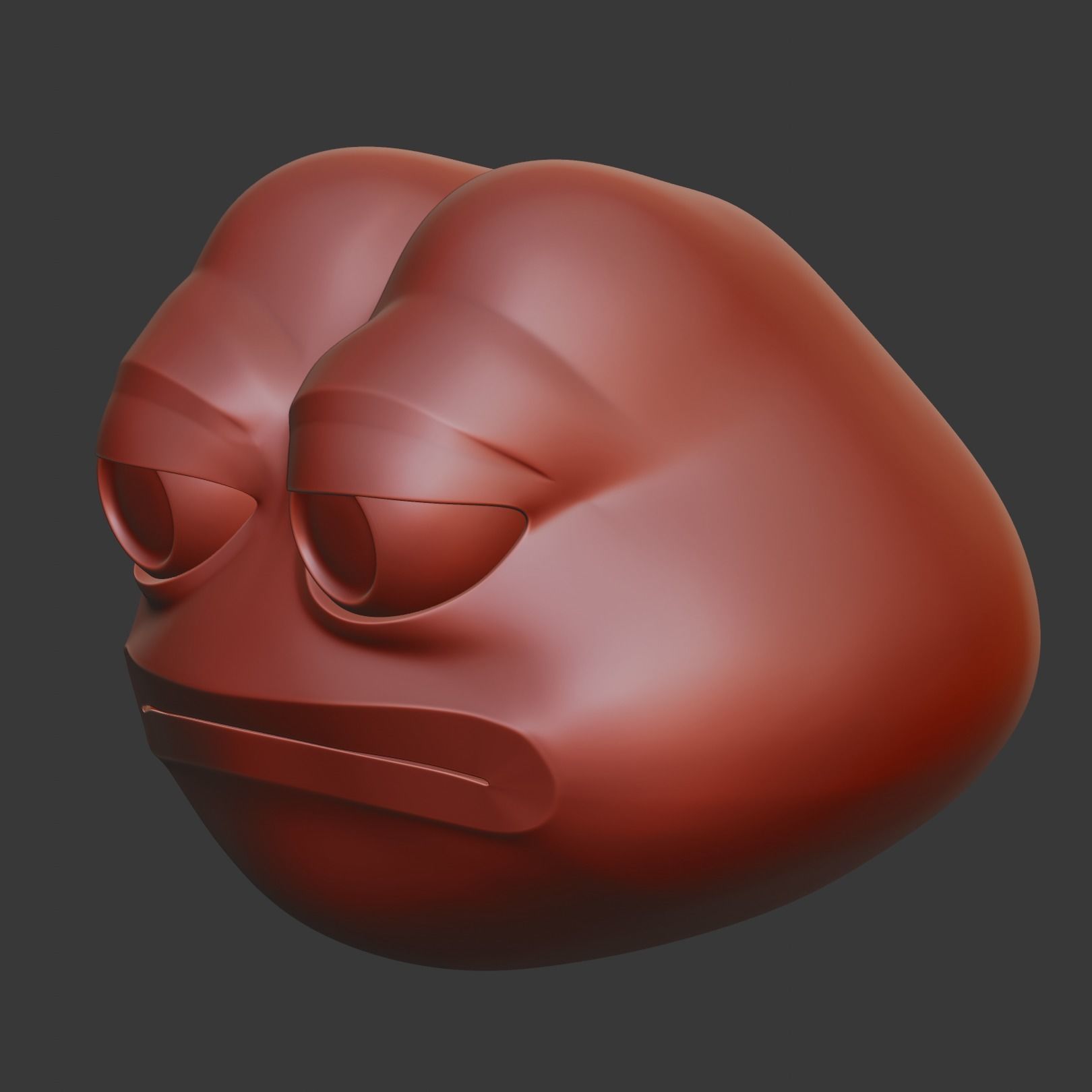 Unamused Pepe Low-poly 3D model_27
