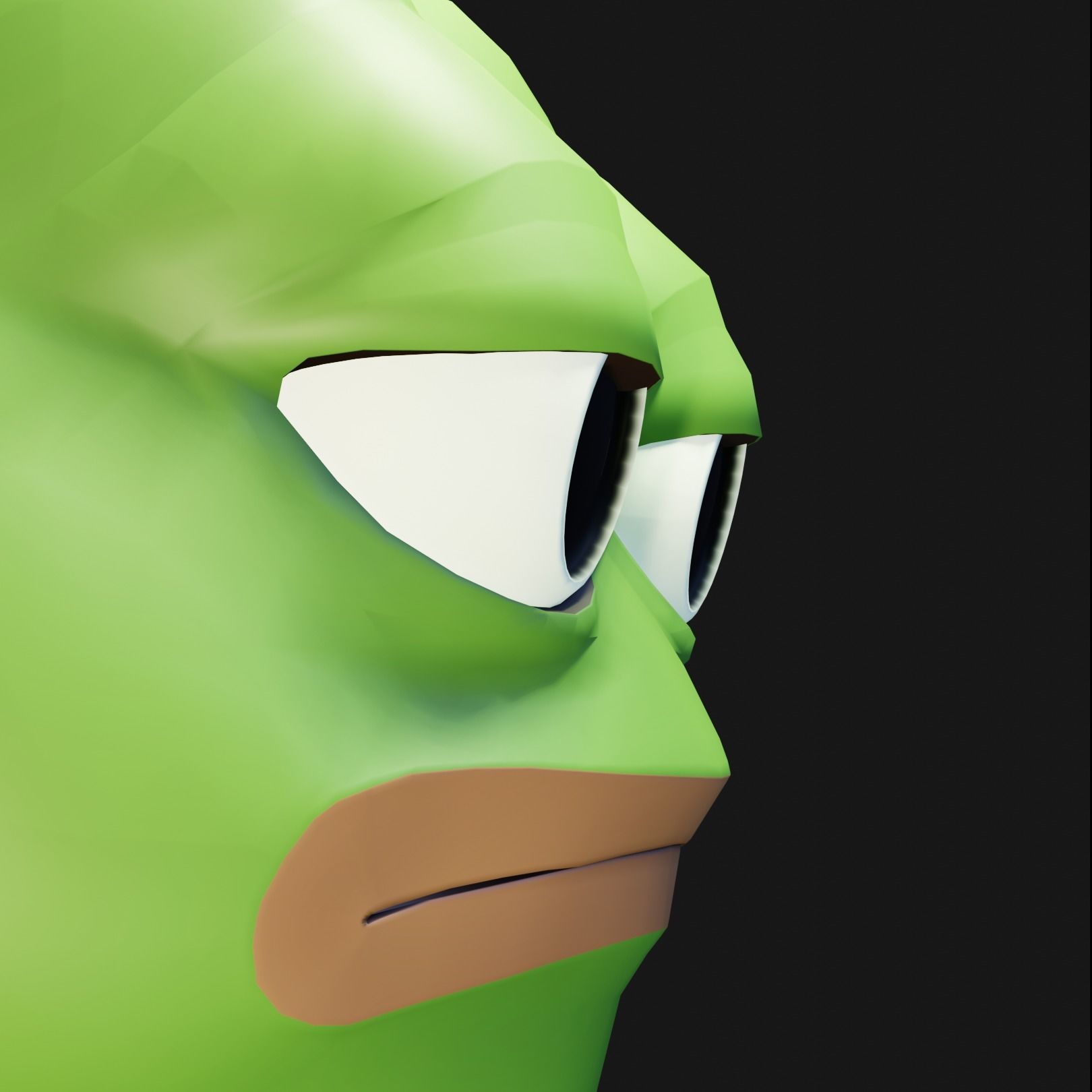 Unamused Pepe Low-poly 3D model_32