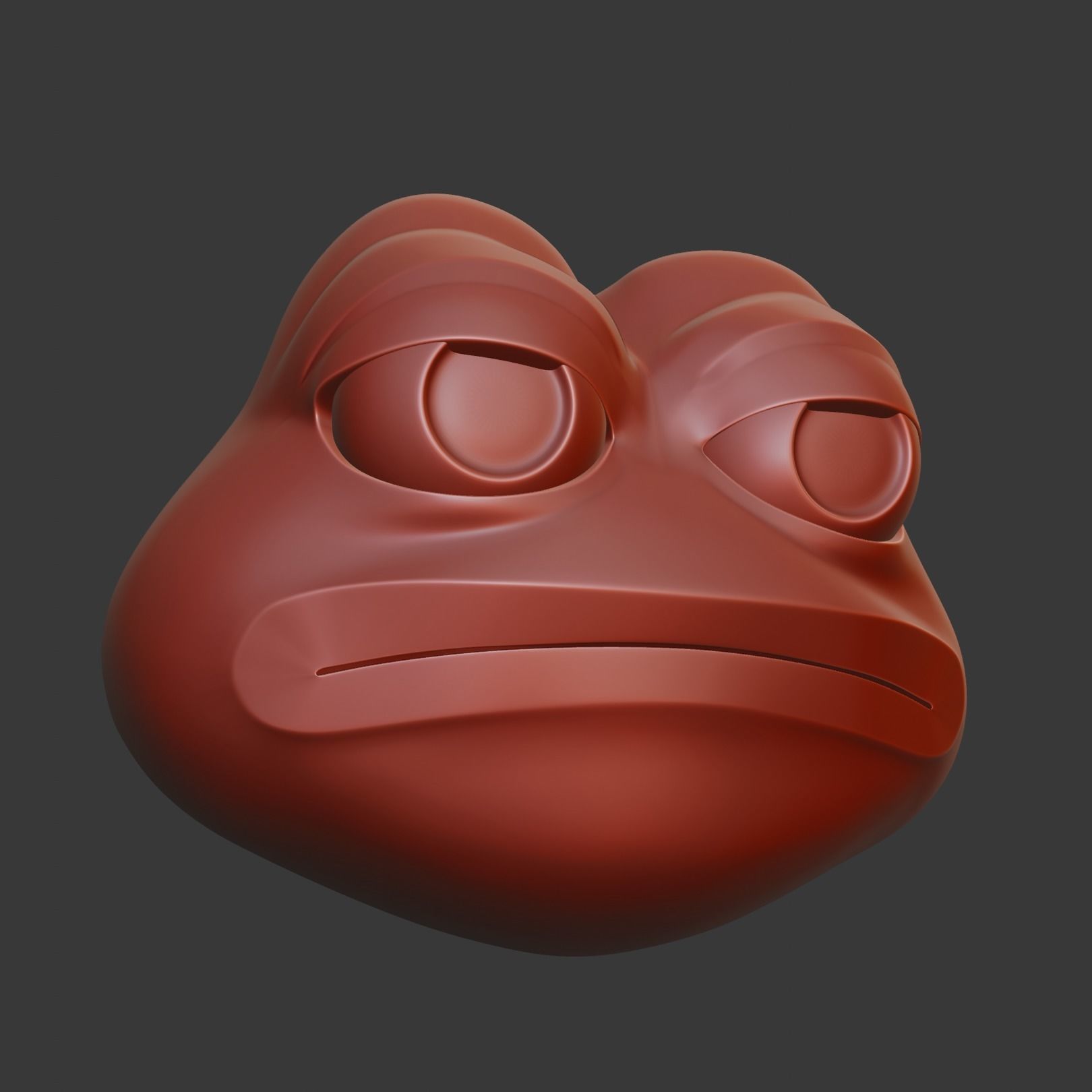Unamused Pepe Low-poly 3D model_26