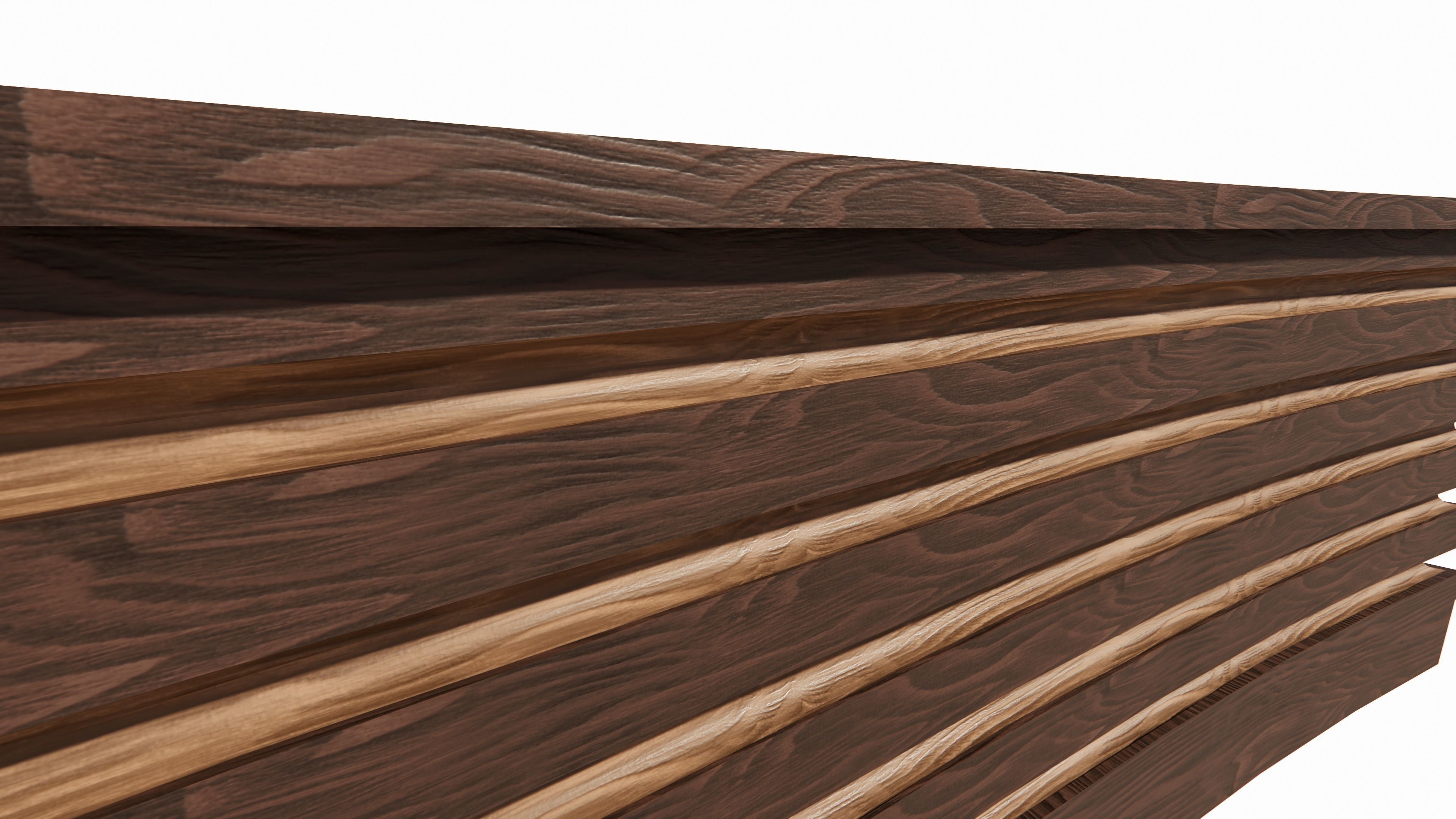 table stack of wooden shelves 3D model_1