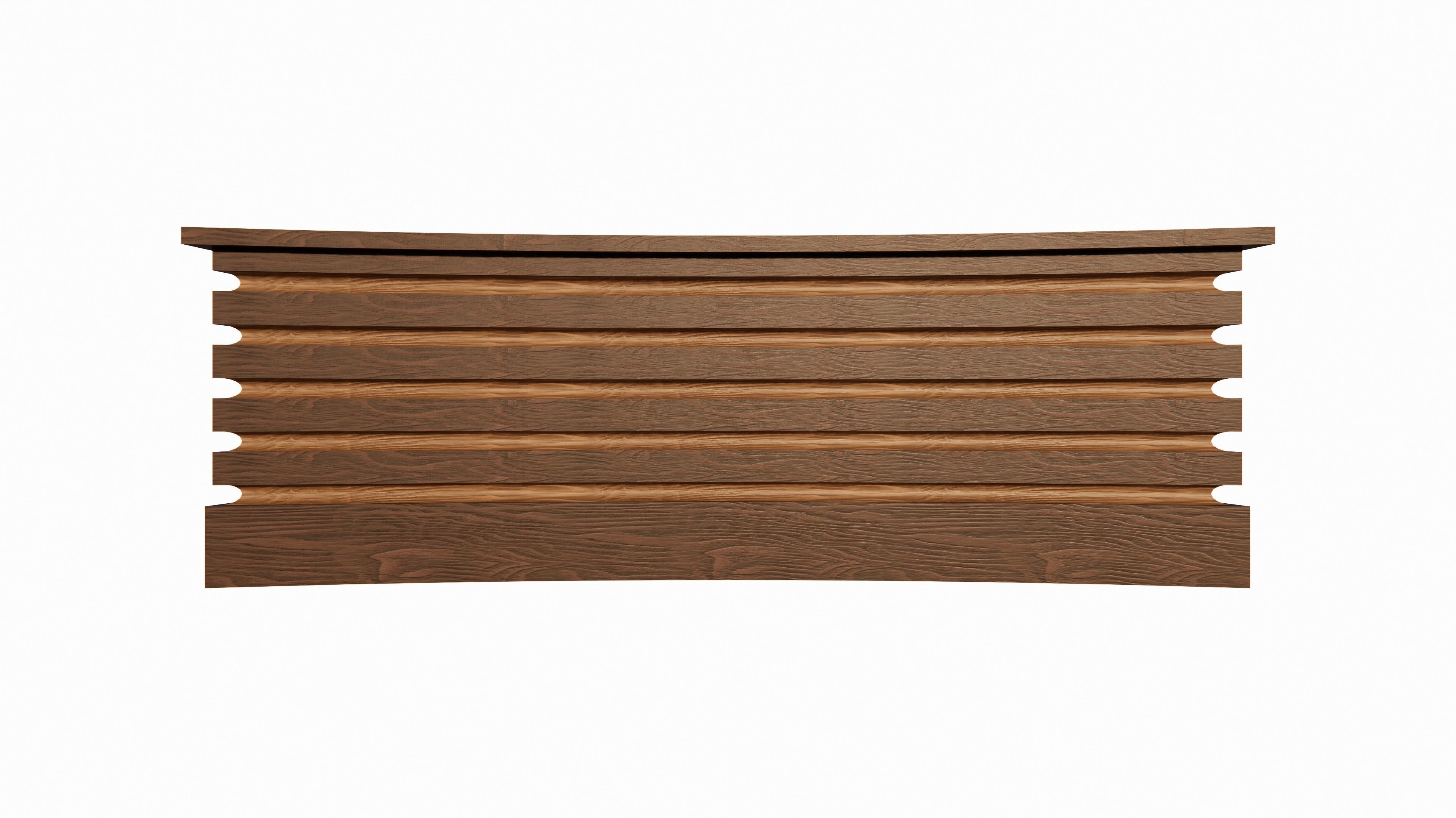 table stack of wooden shelves 3D model_4