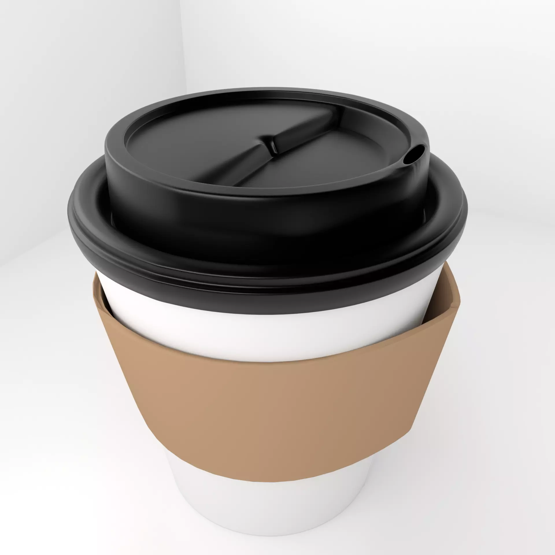 Small Paper Cup with Java Jacket 3D model