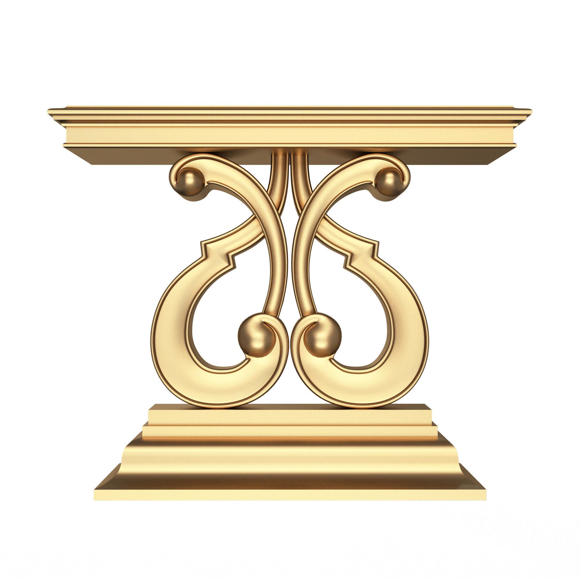 Luxury Console Table 01 Low-poly 3D model_1