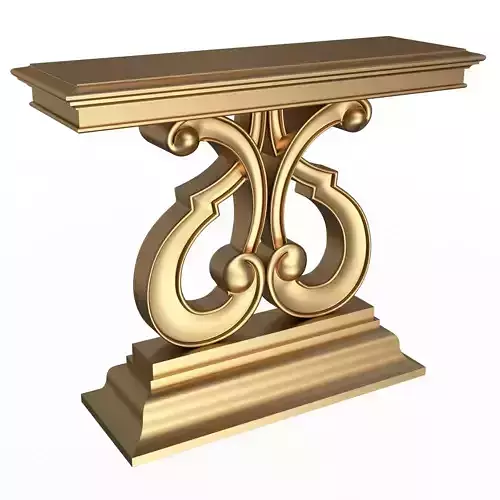 Luxury Console Table 01 Low-poly 3D model