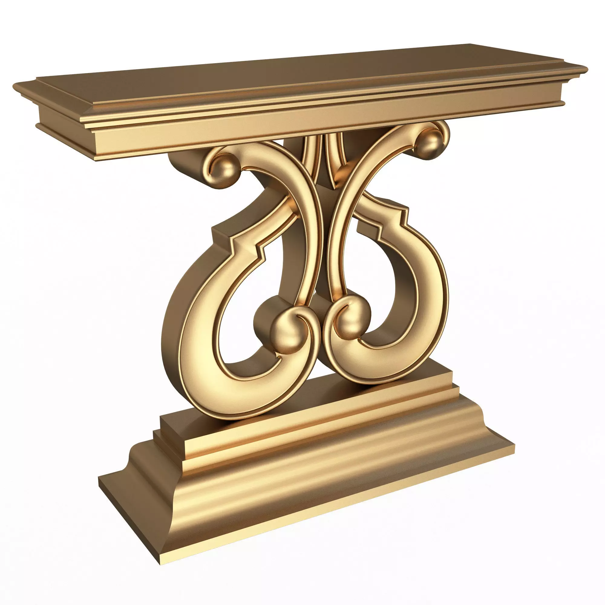 Luxury Console Table 01 Low-poly 3D model_0