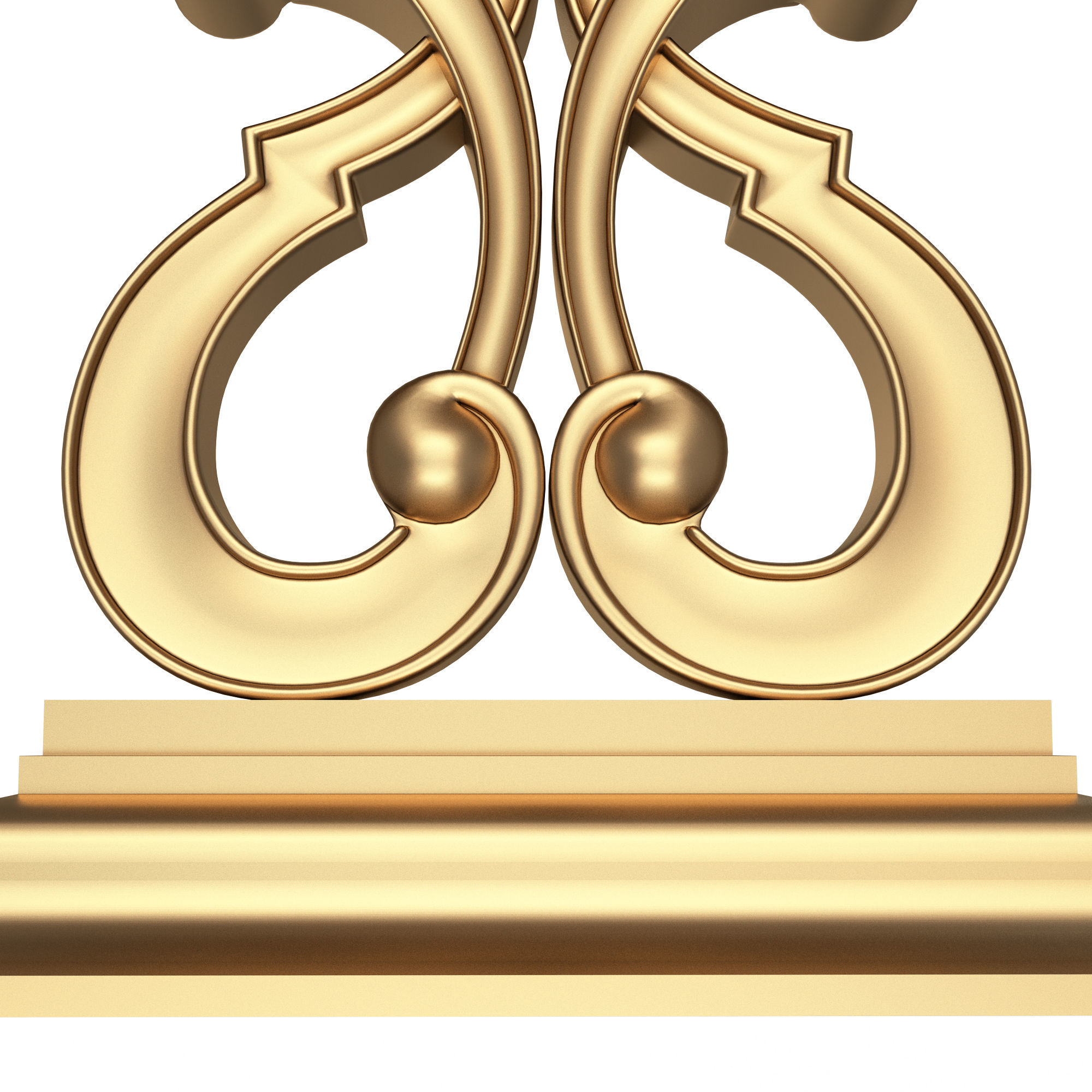 Luxury Console Table 01 Low-poly 3D model_5