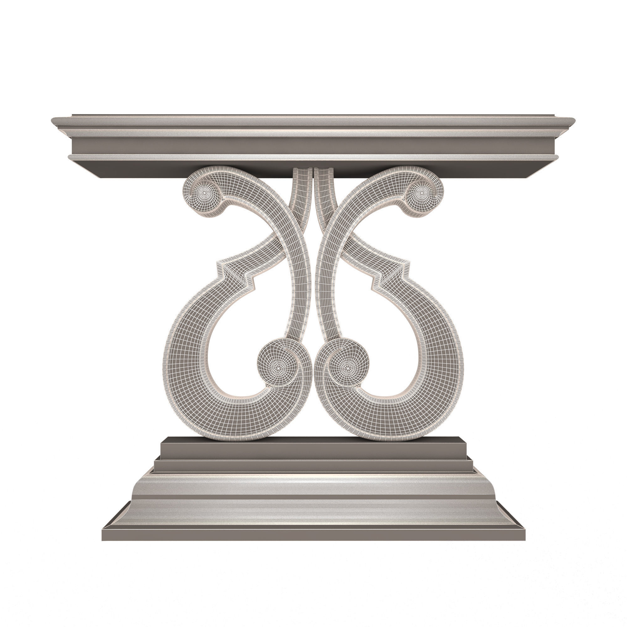 Luxury Console Table 01 Low-poly 3D model_6